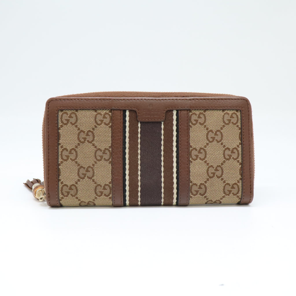 Rania Original GG Canvas Zip Around Wallet W21859