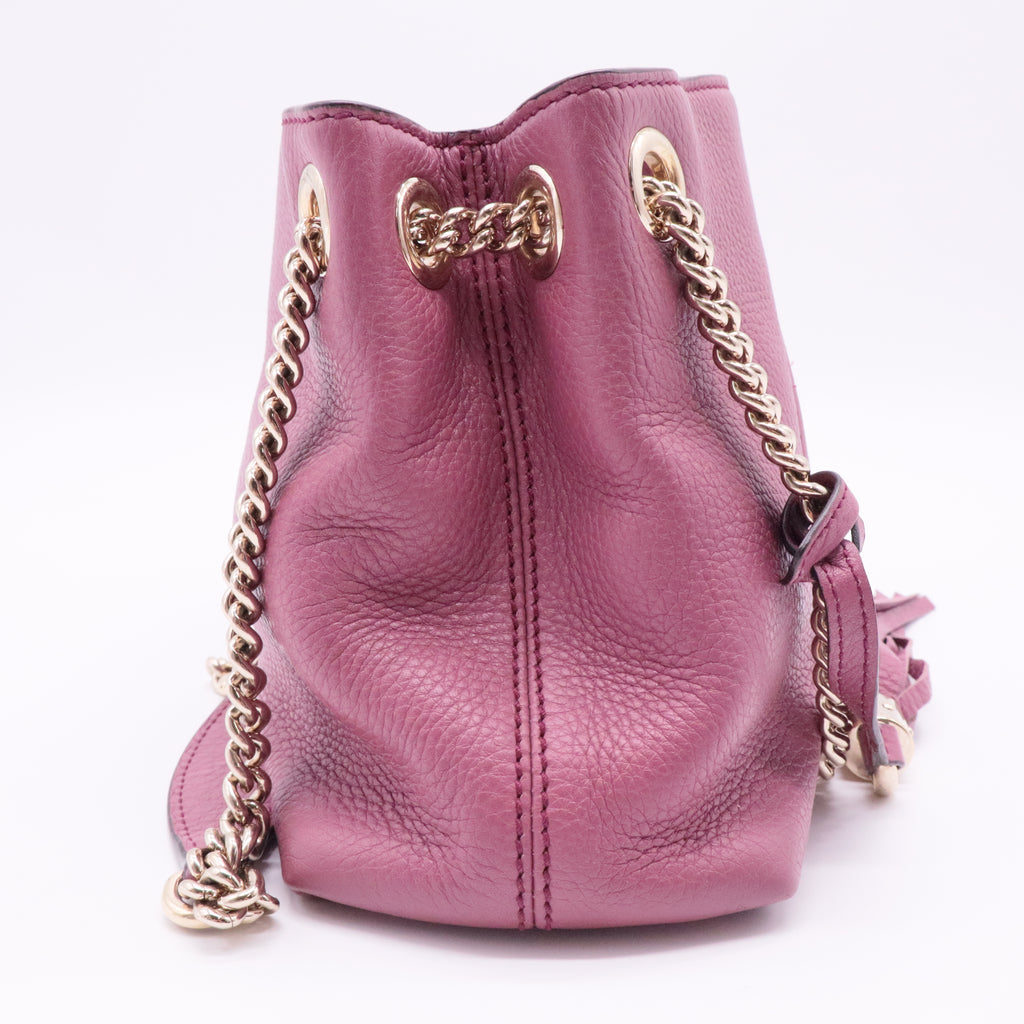 Soho Chain Strap Shoulder Bag Leather Mini