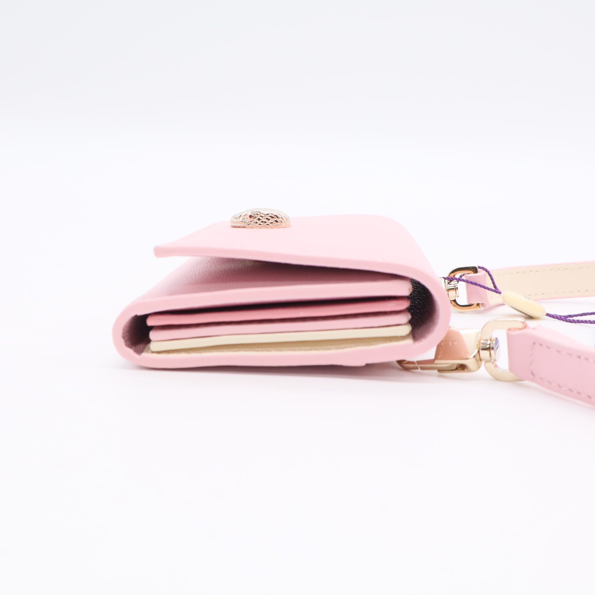 BVLGARI Serpenti Forever Crossbody Card Holder in Calf Leather Twins LDJ3100