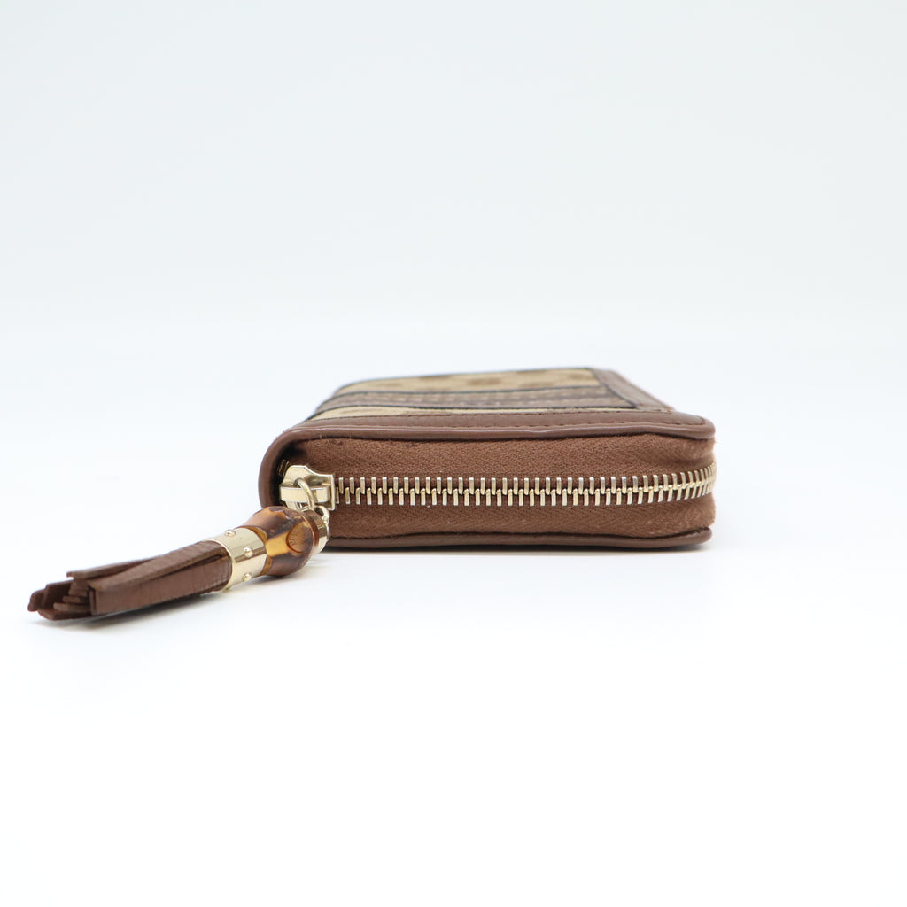 Rania Original GG Canvas Zip Around Wallet W21859