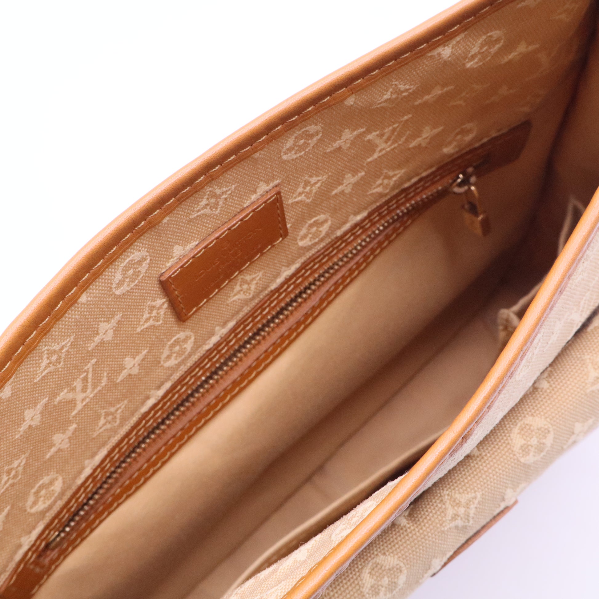 Beige Monogram Lin Canvas Mary Kate Bag