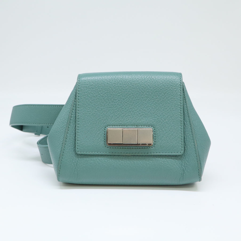 Grained Calfskin Geometric Belt Bag Storm B22656