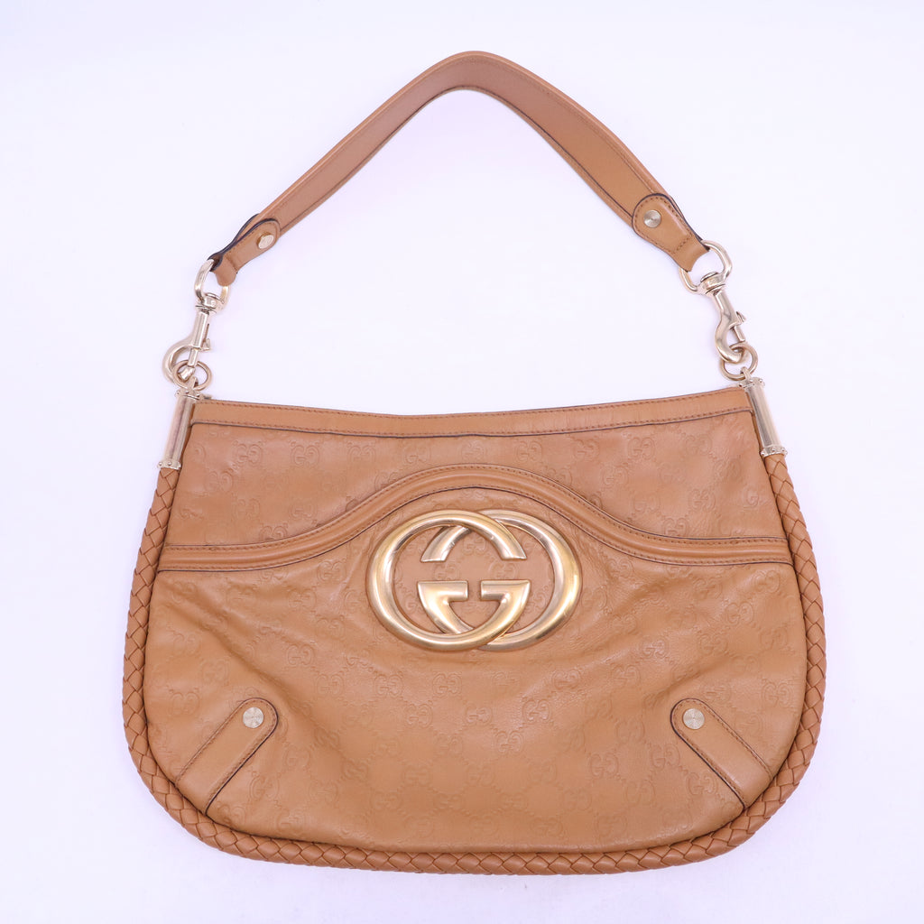 Guccissima Leather Medium Britt Shoulder Bag