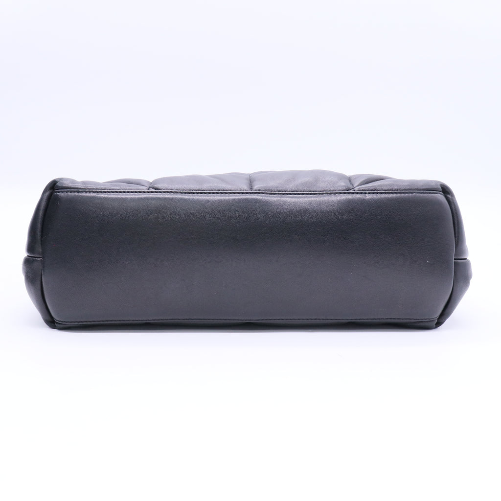 Yves Saint Laurent Black Quilted Lambskin Leather Medium Puffer Loulou Bag Twins LDJ3157