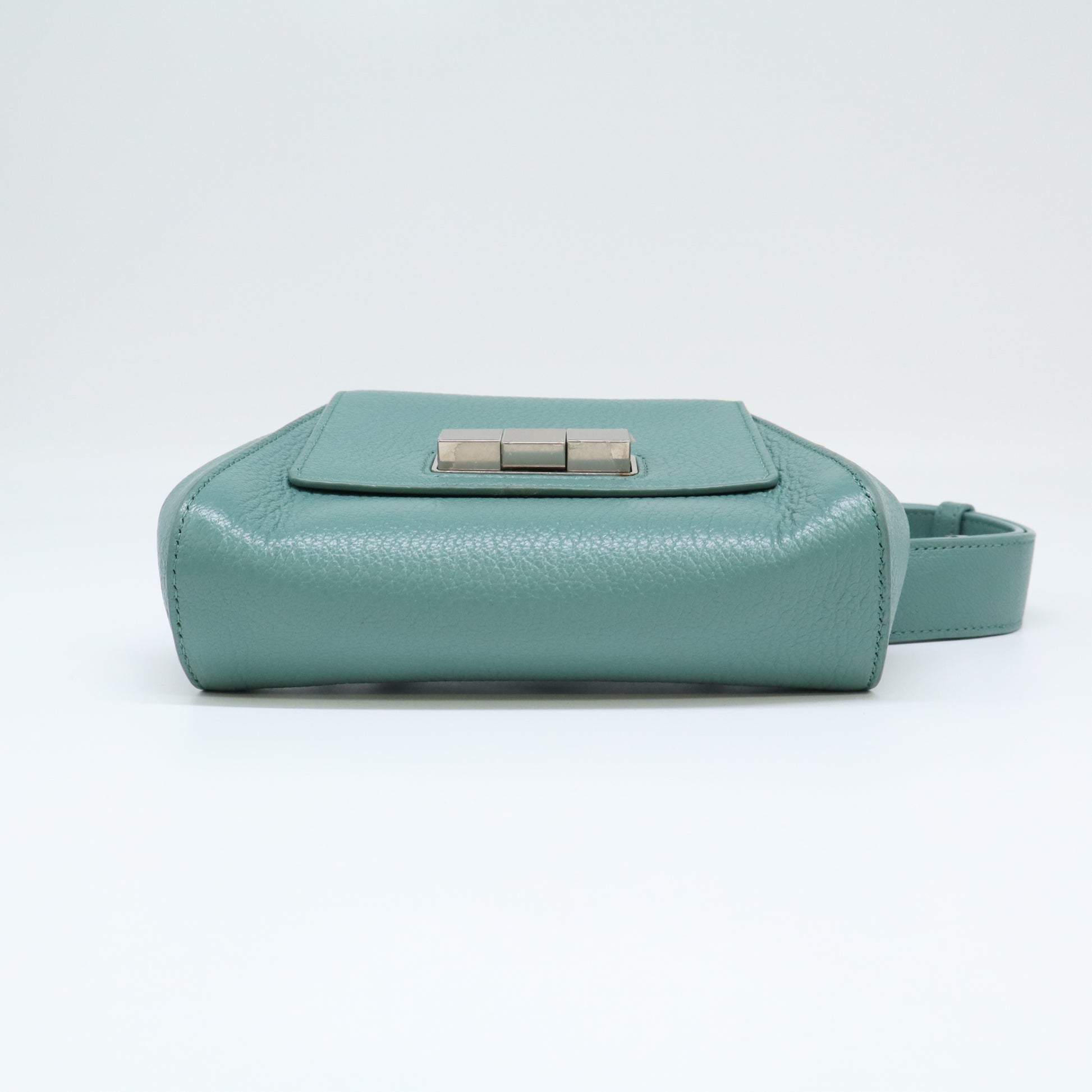 Grained Calfskin Geometric Belt Bag Storm B22656