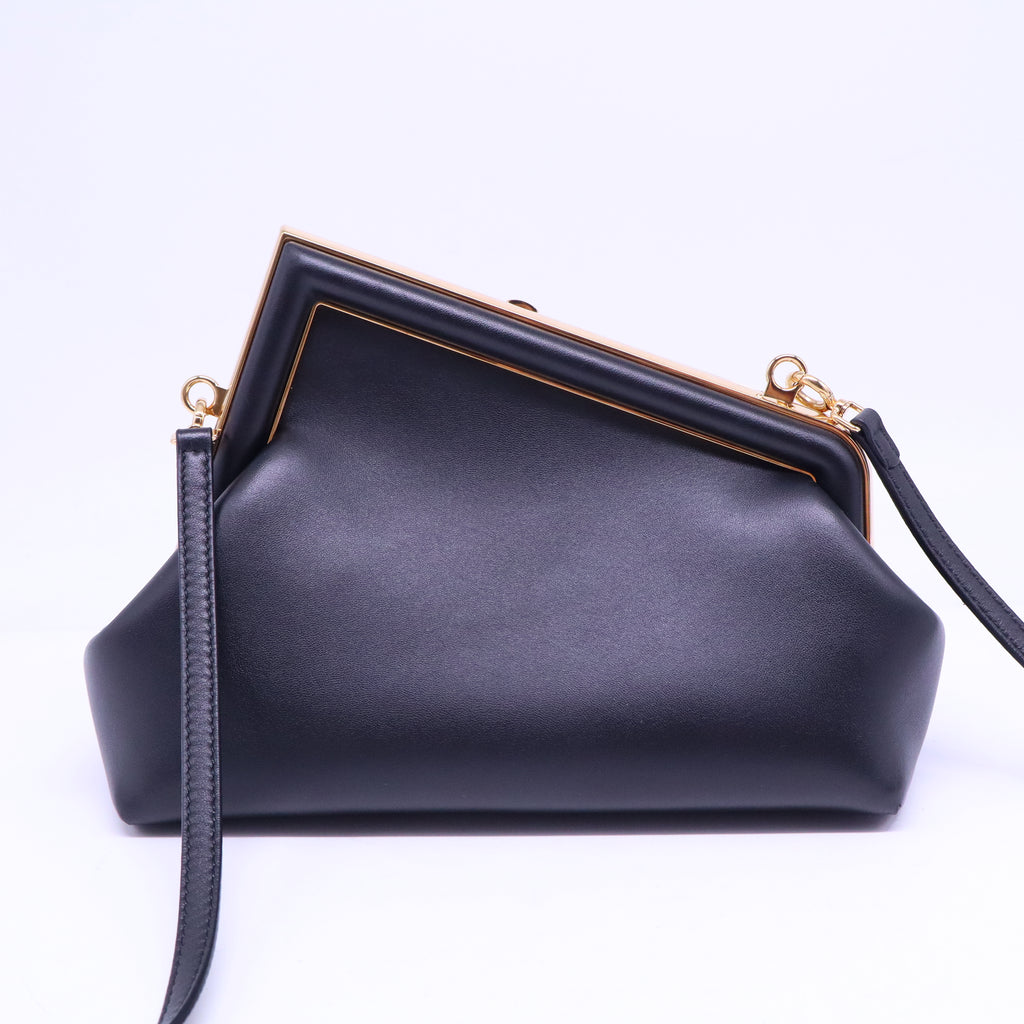 Shiny Nappa Small Fendi First Black B21493