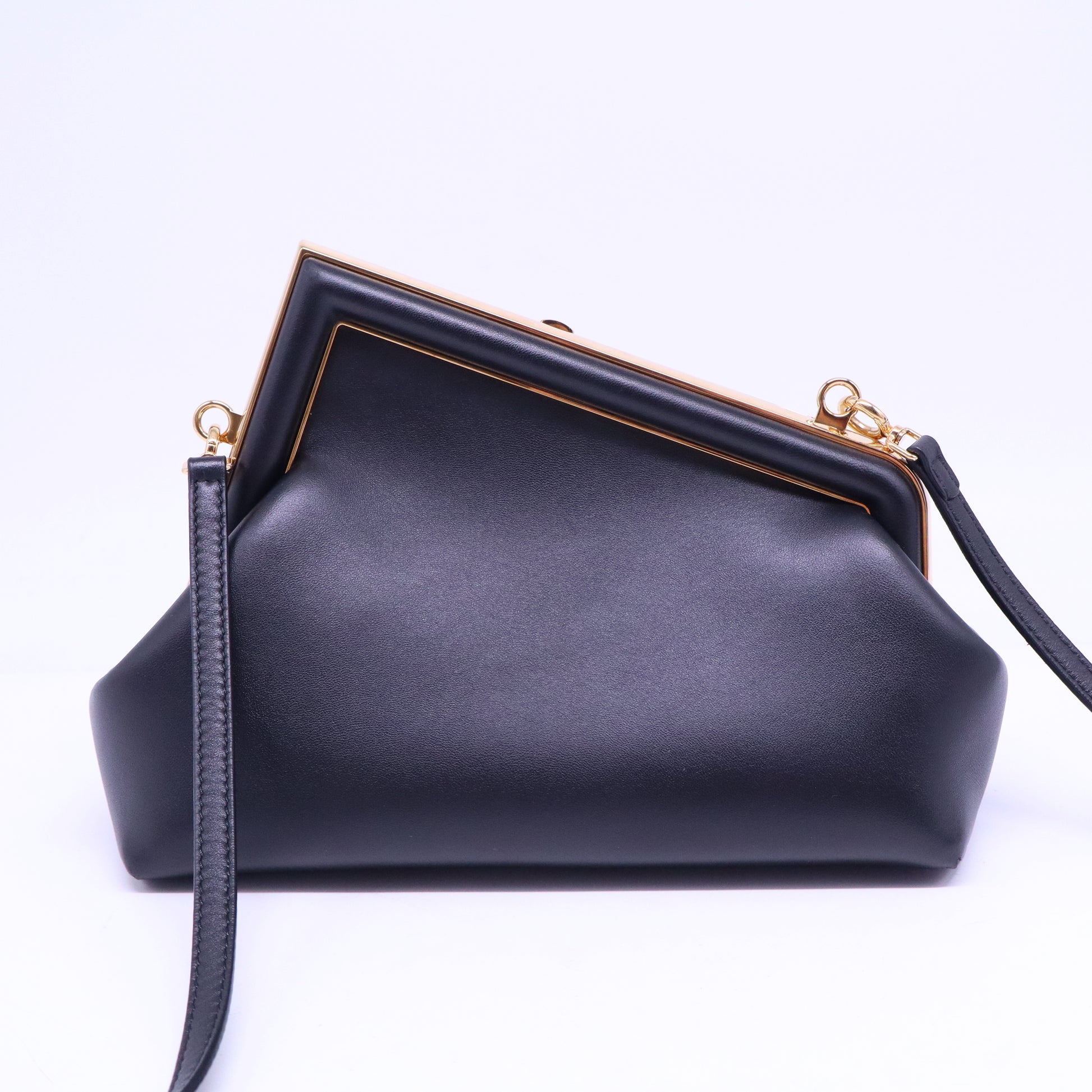 Shiny Nappa Small Fendi First Black B21493