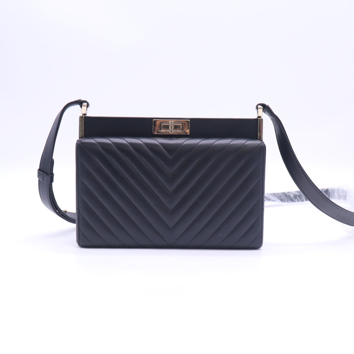 Chanel Chevron Lambskin Reissue 2.55 Frame Crossbody Bag Twins LDJ5950