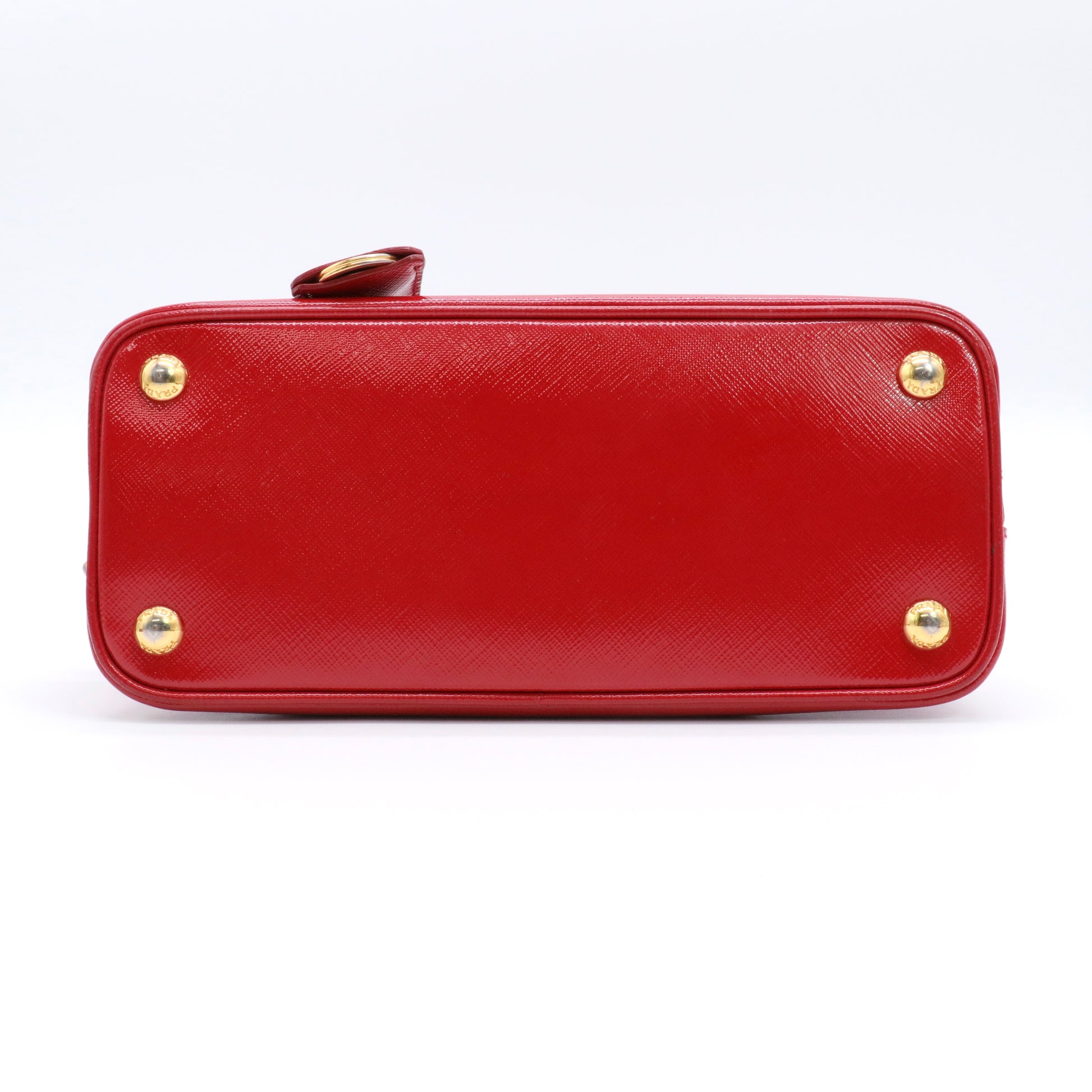 Promenade Mini Red Saffiano Vernice Leather twins
