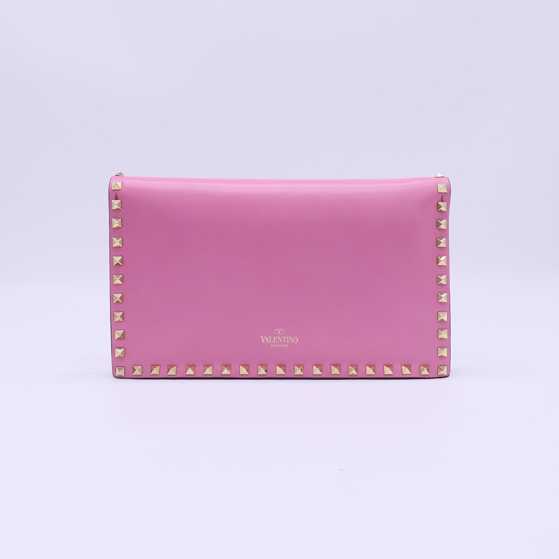 Valentino Garavani Nappa Rockstud Wristlet Clutch Ninphea twins B22602