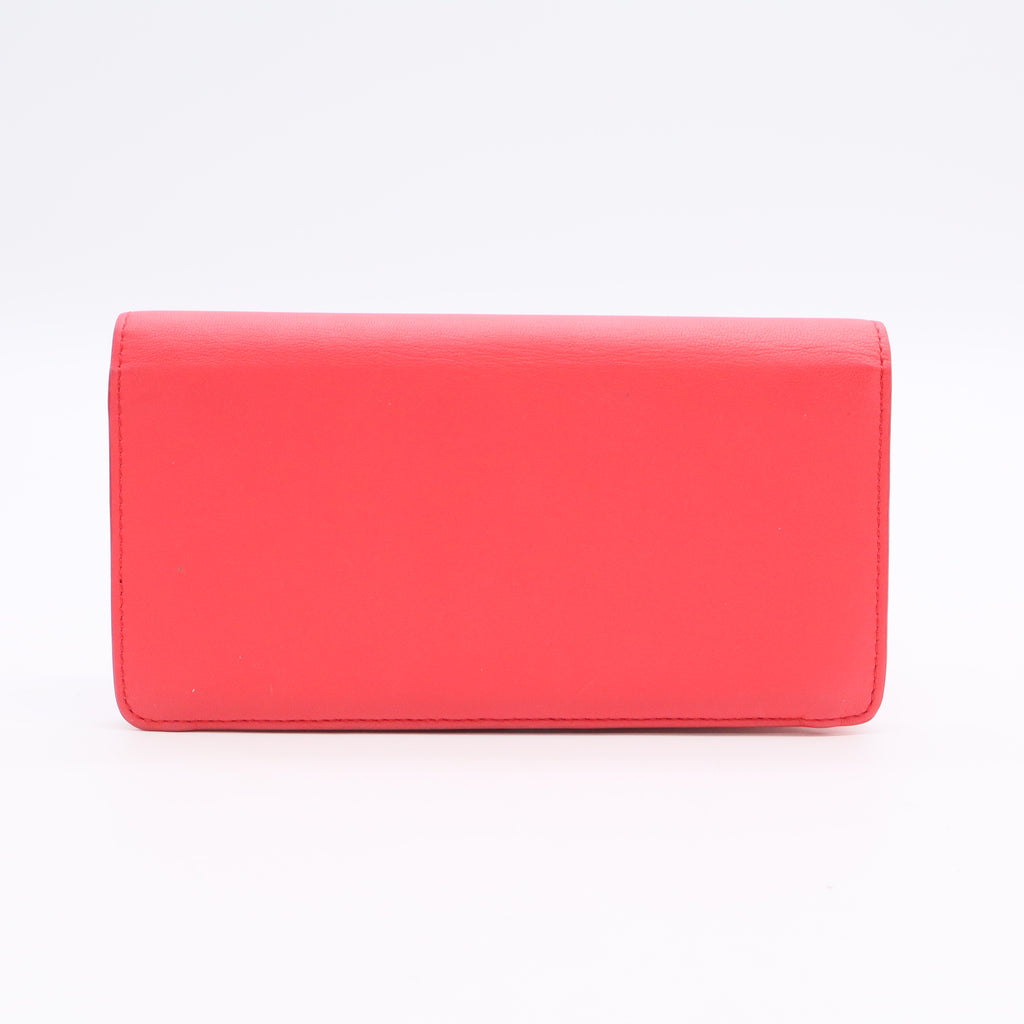 Mulberry Continental Wallet in Red, Leather twins LDJ3087