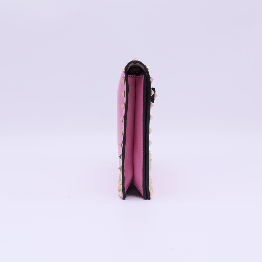 Valentino Garavani Nappa Rockstud Wristlet Clutch Ninphea twins B22602