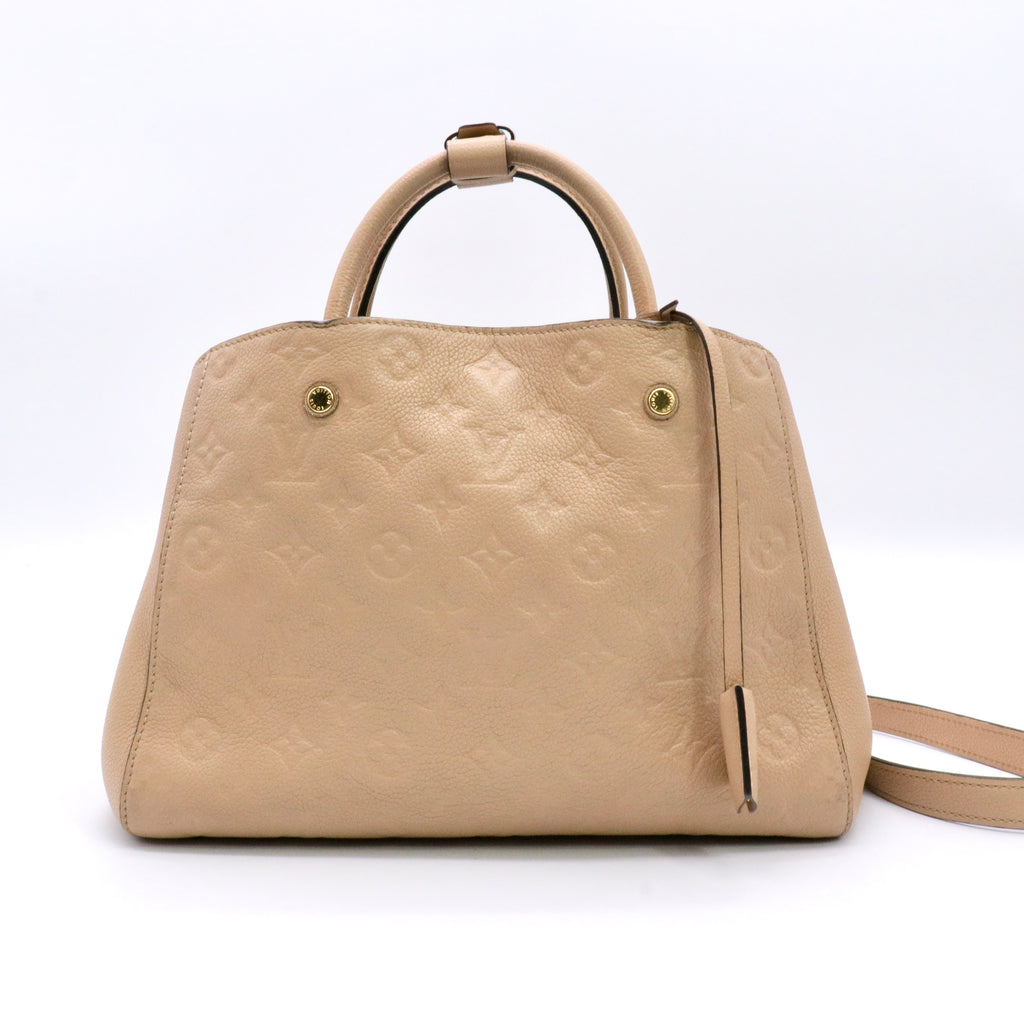 Etoupe Monogram Empreinte Montaigne MM Bag twins