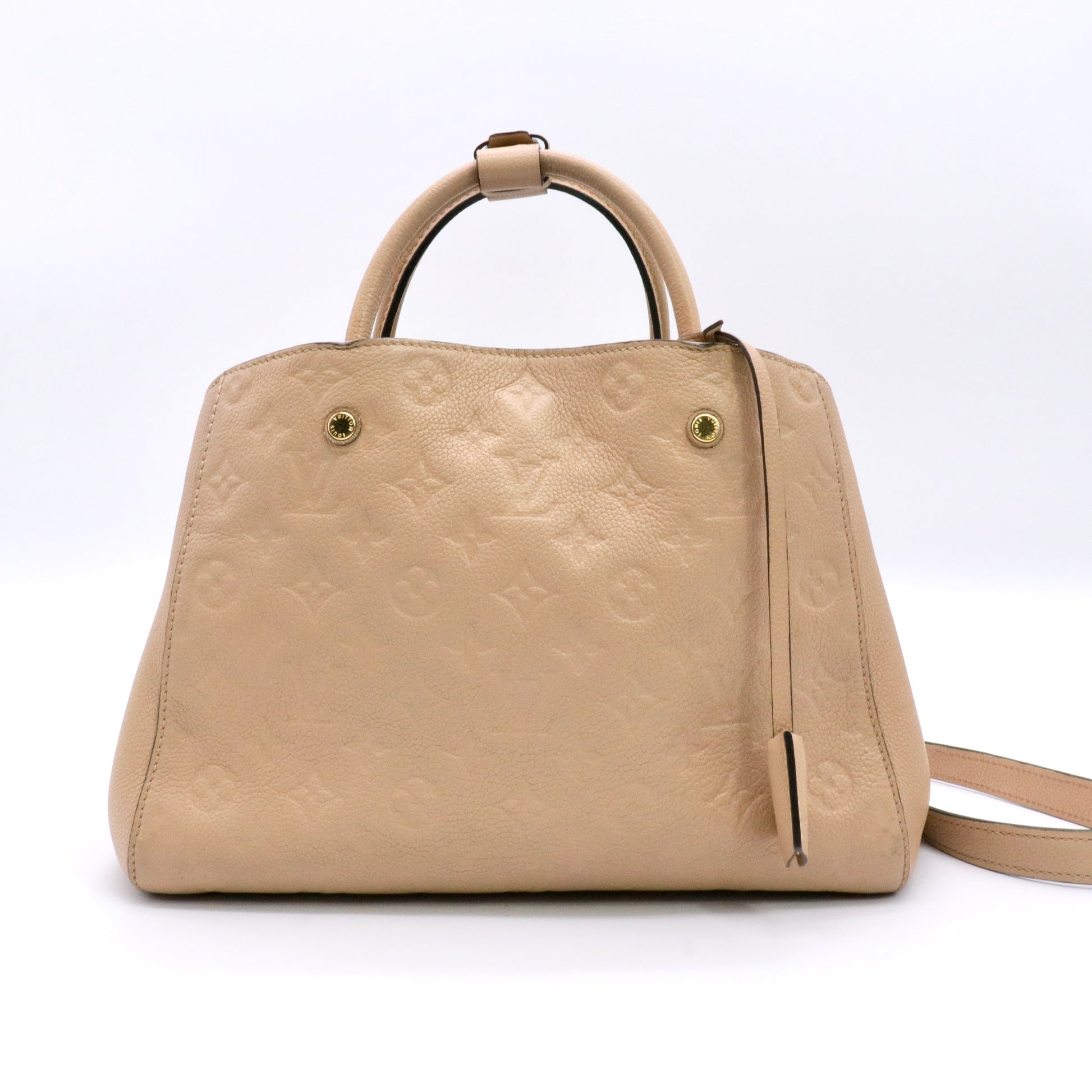 Etoupe Monogram Empreinte Montaigne MM Bag twins