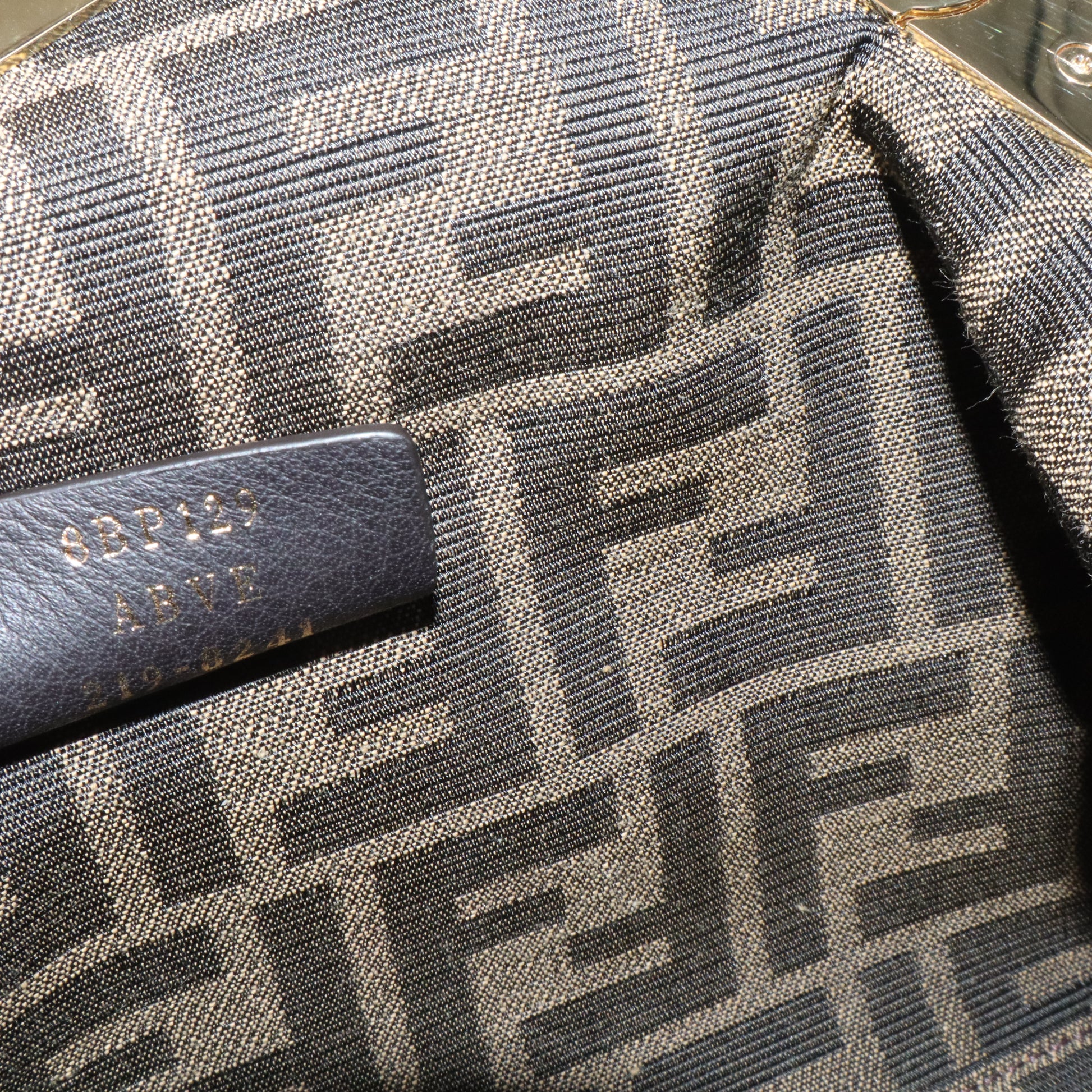 Shiny Nappa Small Fendi First Black B21493