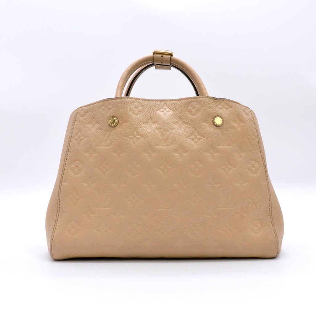 Etoupe Monogram Empreinte Montaigne MM Bag twins