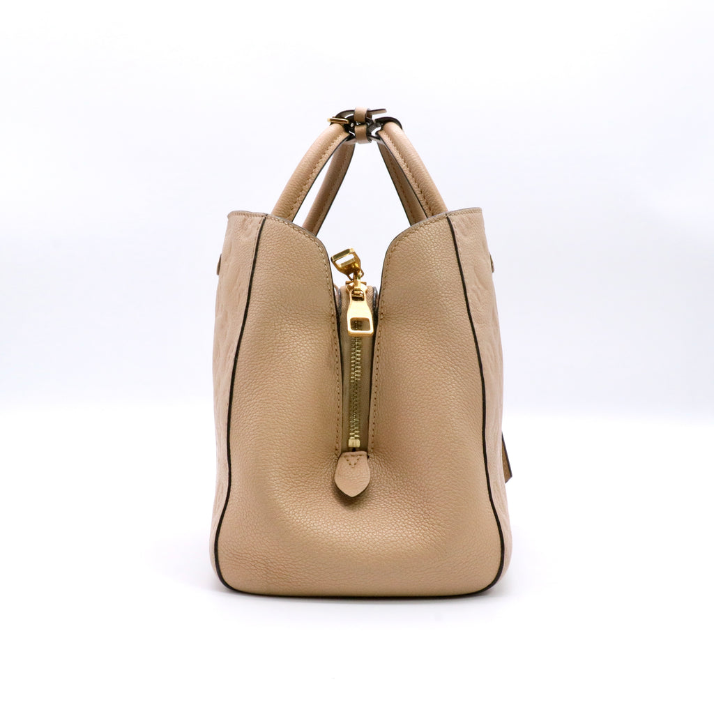 Etoupe Monogram Empreinte Montaigne MM Bag twins