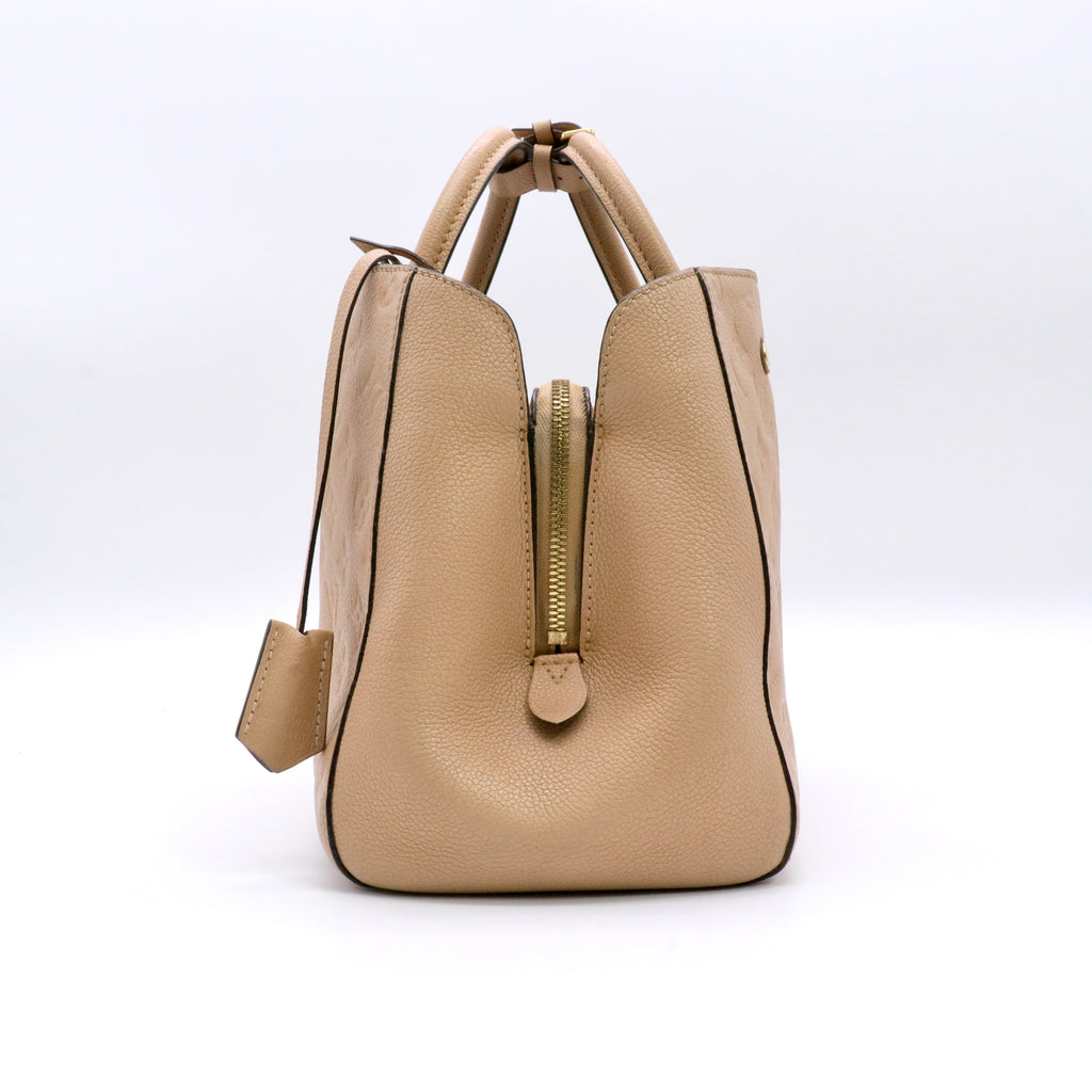 Etoupe Monogram Empreinte Montaigne MM Bag twins