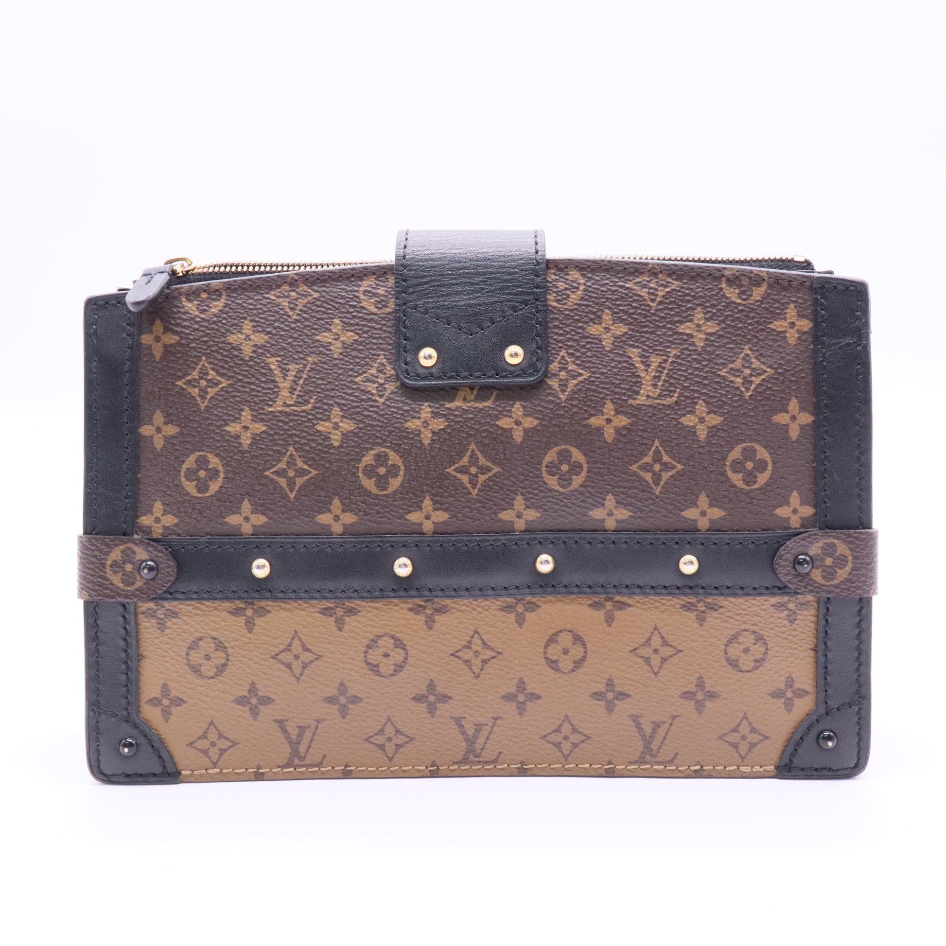 Reverse Monogram Trunk Clutch J2168 Twins