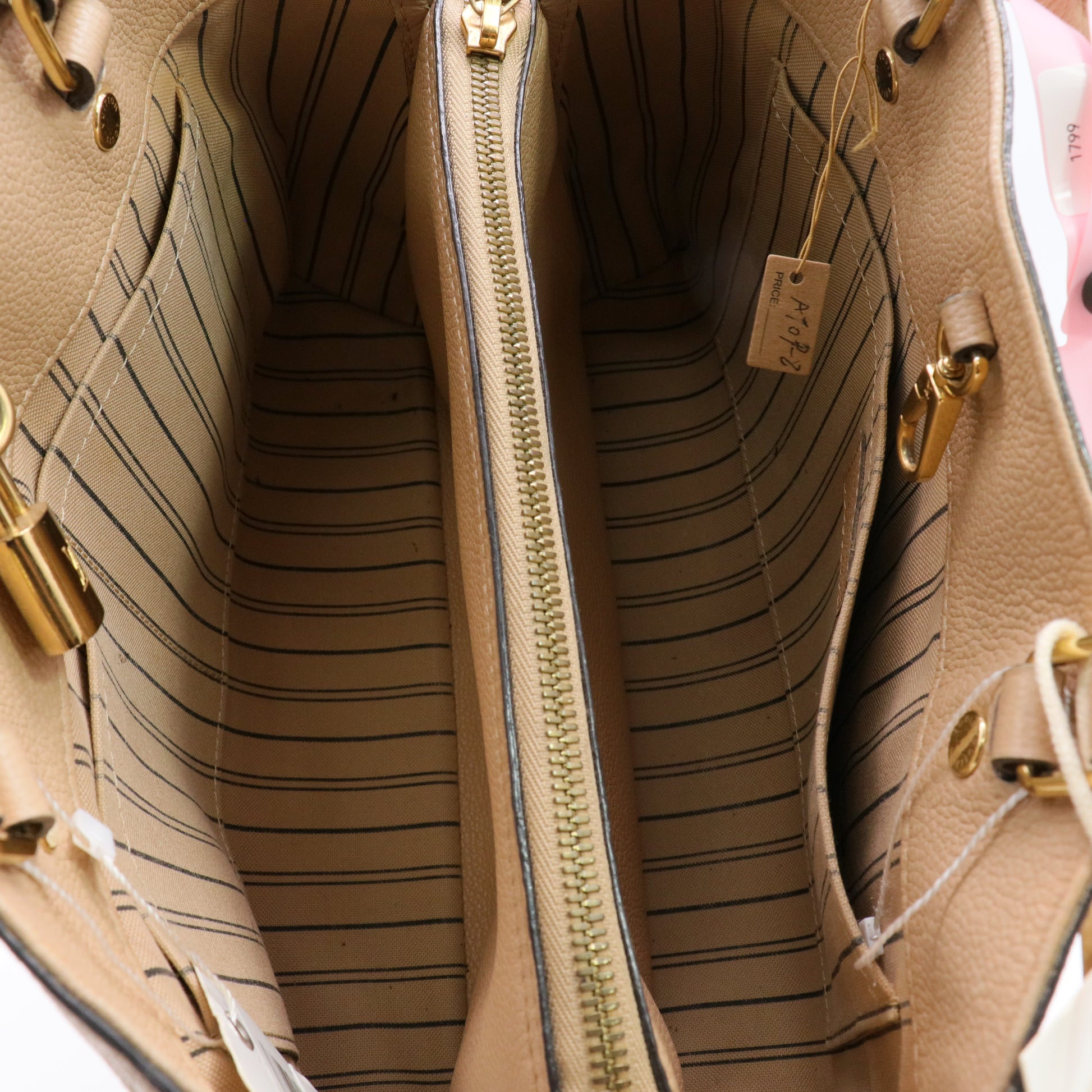 Etoupe Monogram Empreinte Montaigne MM Bag twins