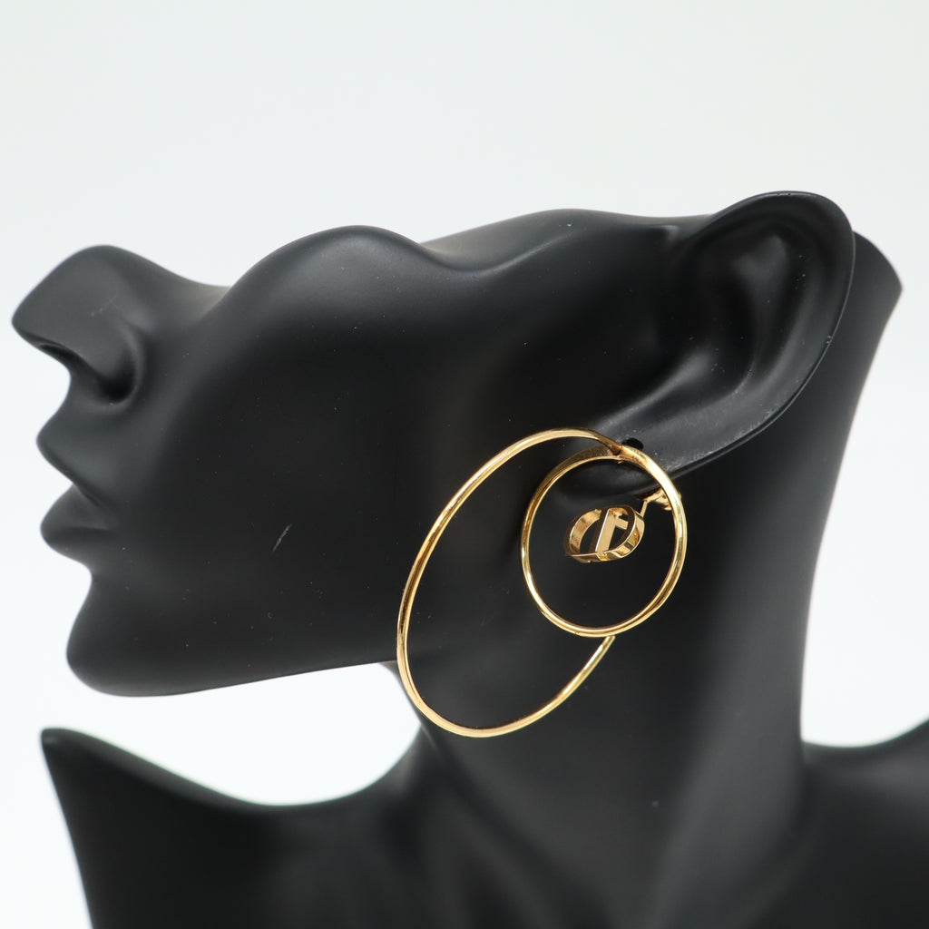 Christian Dior CD Hoop Drop Earrings W21547