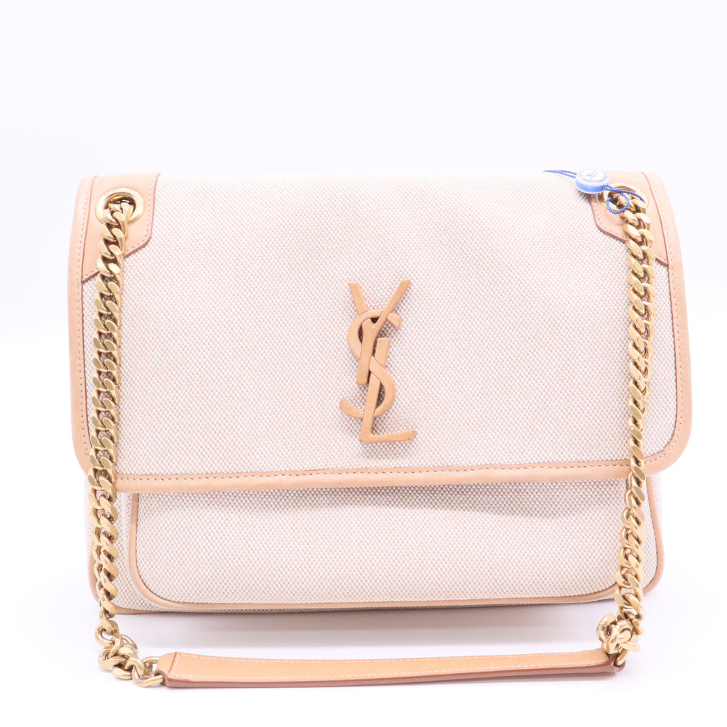Niki Chain Flap Bag Canvas Medium J2322 Twins