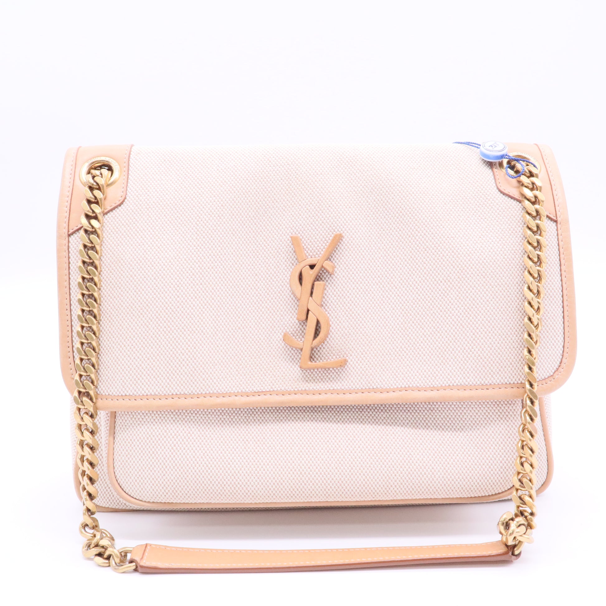 Niki Chain Flap Bag Canvas Medium J2322 Twins