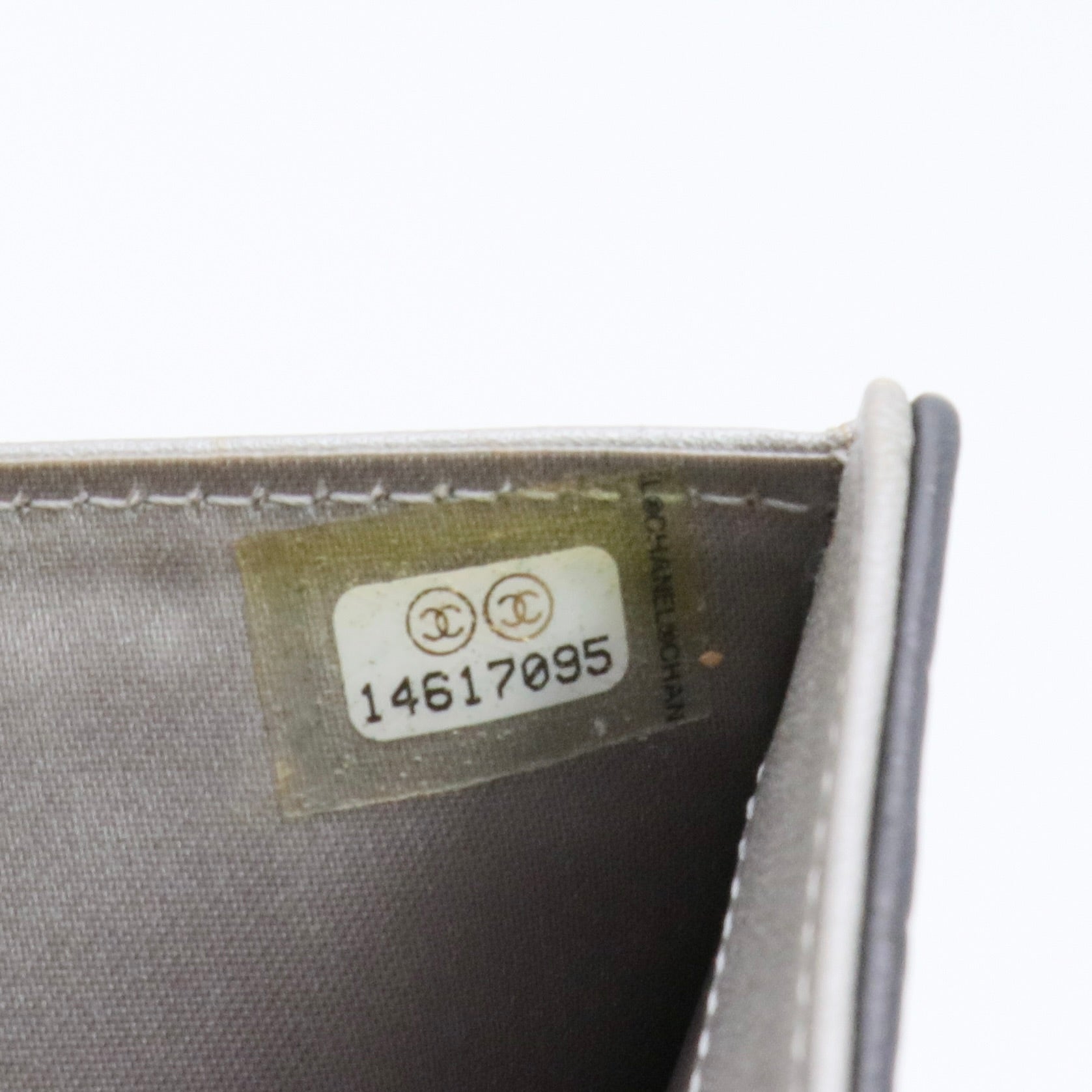 Lambskin Embossed Camellia Large Gusset Flap Wallet Black twins