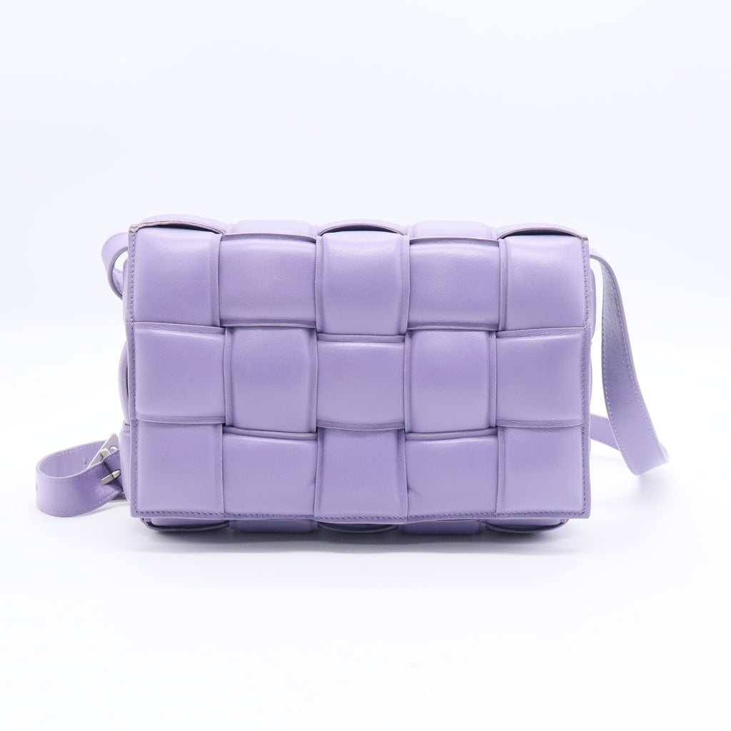 BOTTEGA VENETA Cassette Crossbody Bag Padded Maxi Intrecciato Leather Twins