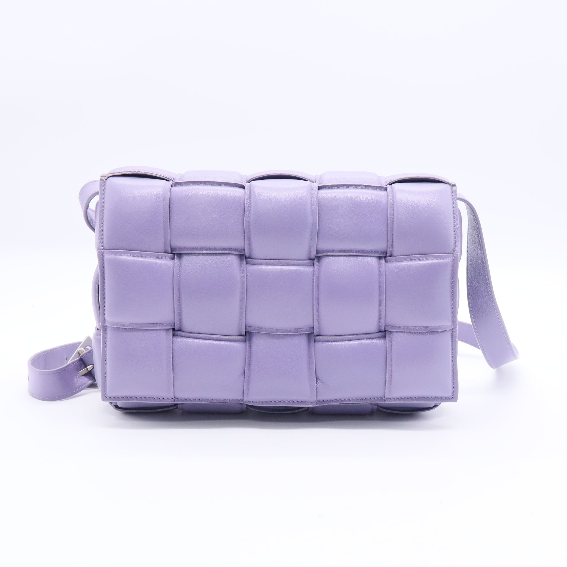 BOTTEGA VENETA Cassette Crossbody Bag Padded Maxi Intrecciato Leather Twins