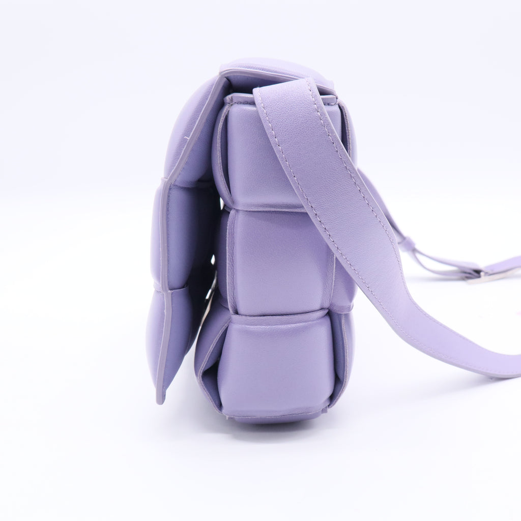 BOTTEGA VENETA Cassette Crossbody Bag Padded Maxi Intrecciato Leather Twins