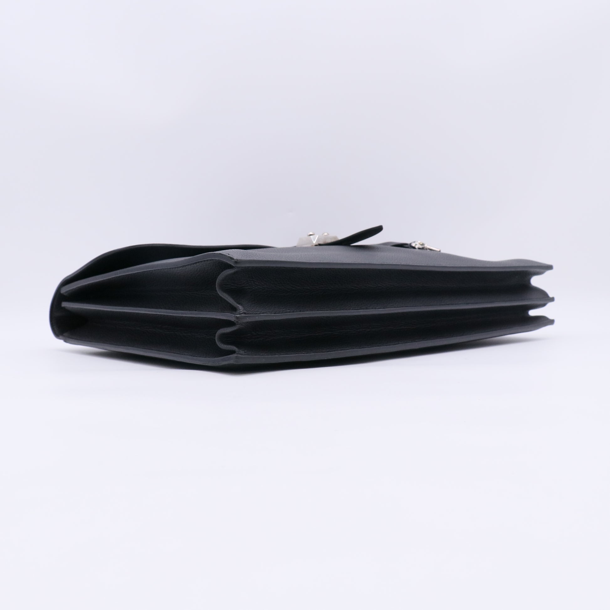 Hermes Black Vache Trekking Leather Sac a Depeche 2-41 Briefcase Bag twins LDZ538