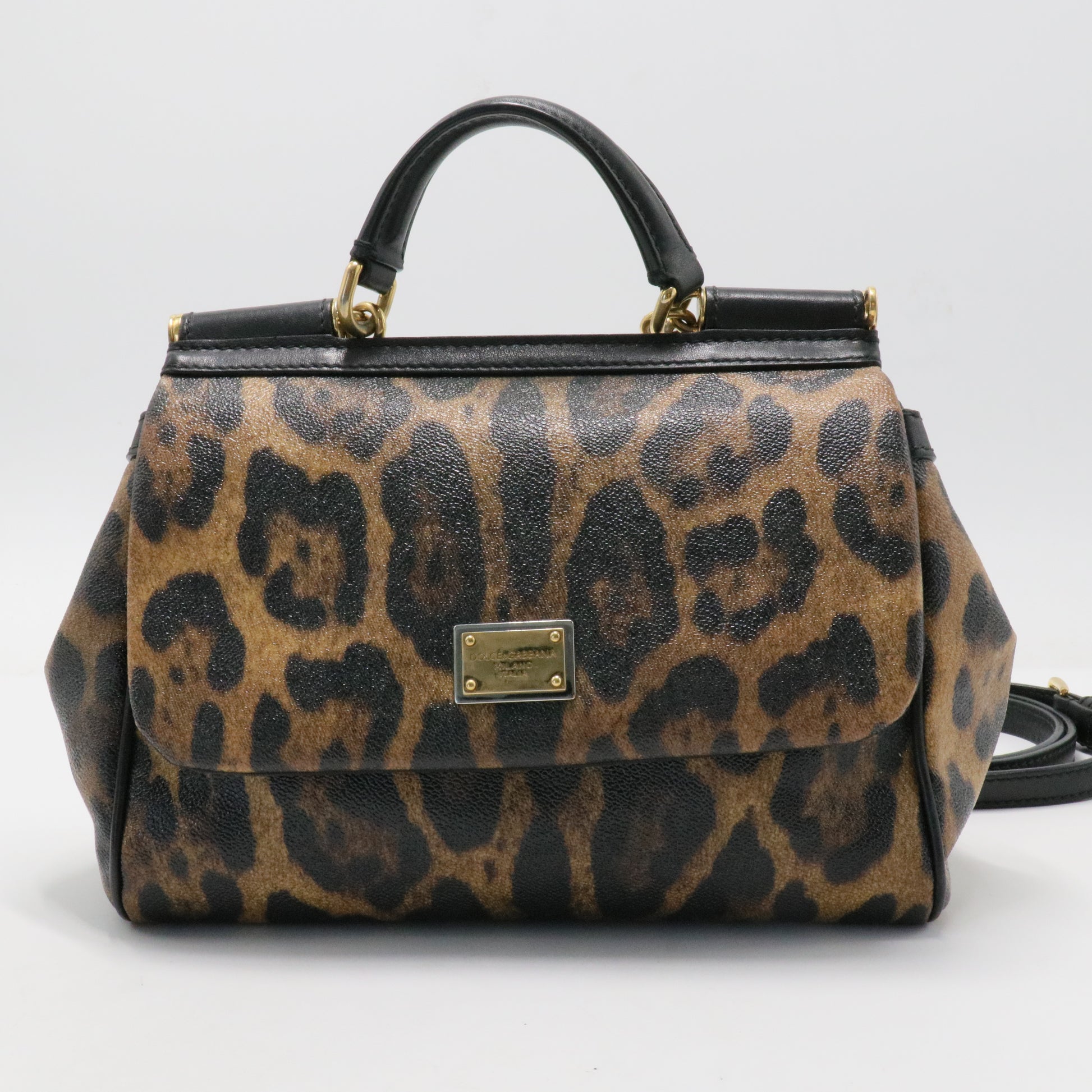Miss Sicily Leopard Print Handle Bag
