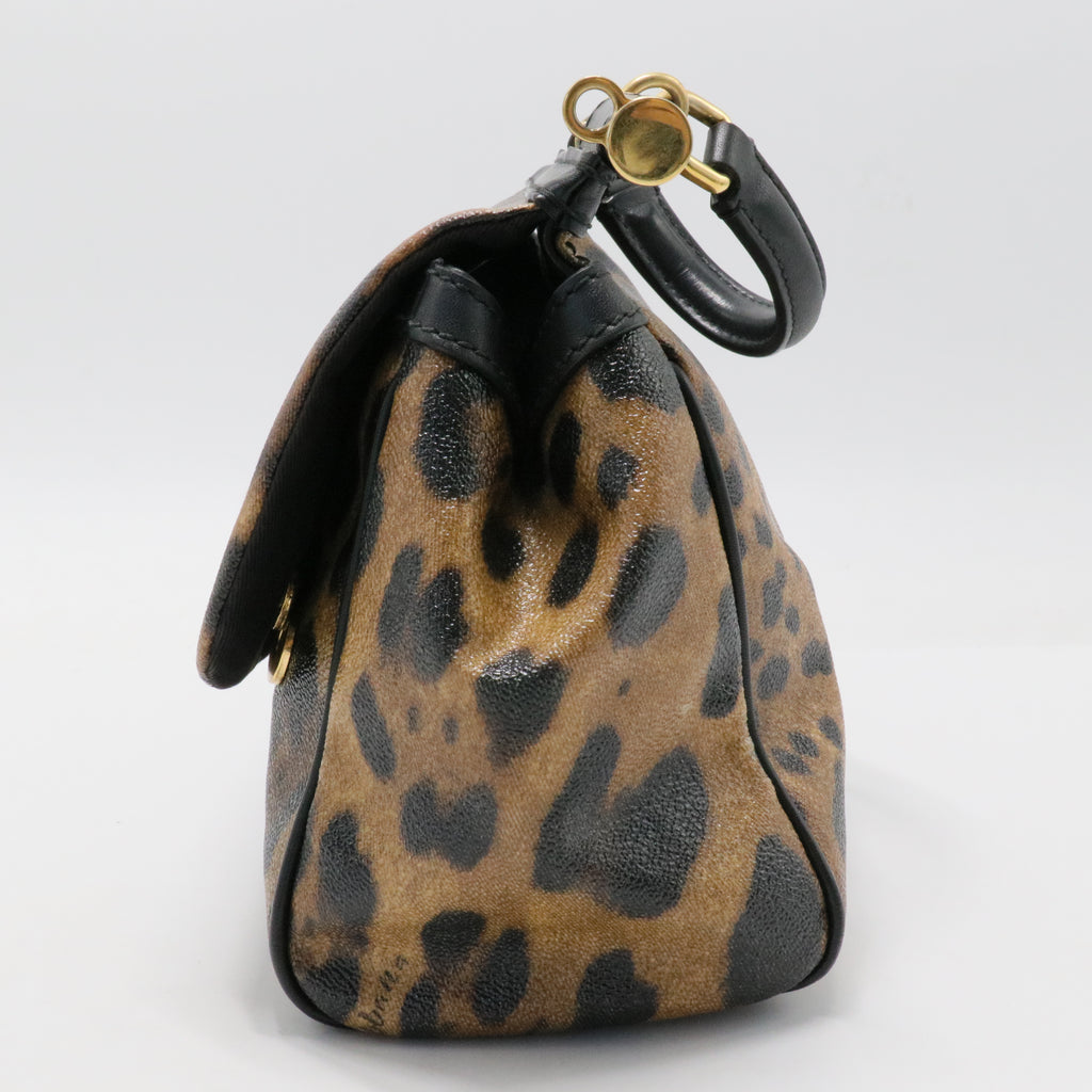Miss Sicily Leopard Print Handle Bag