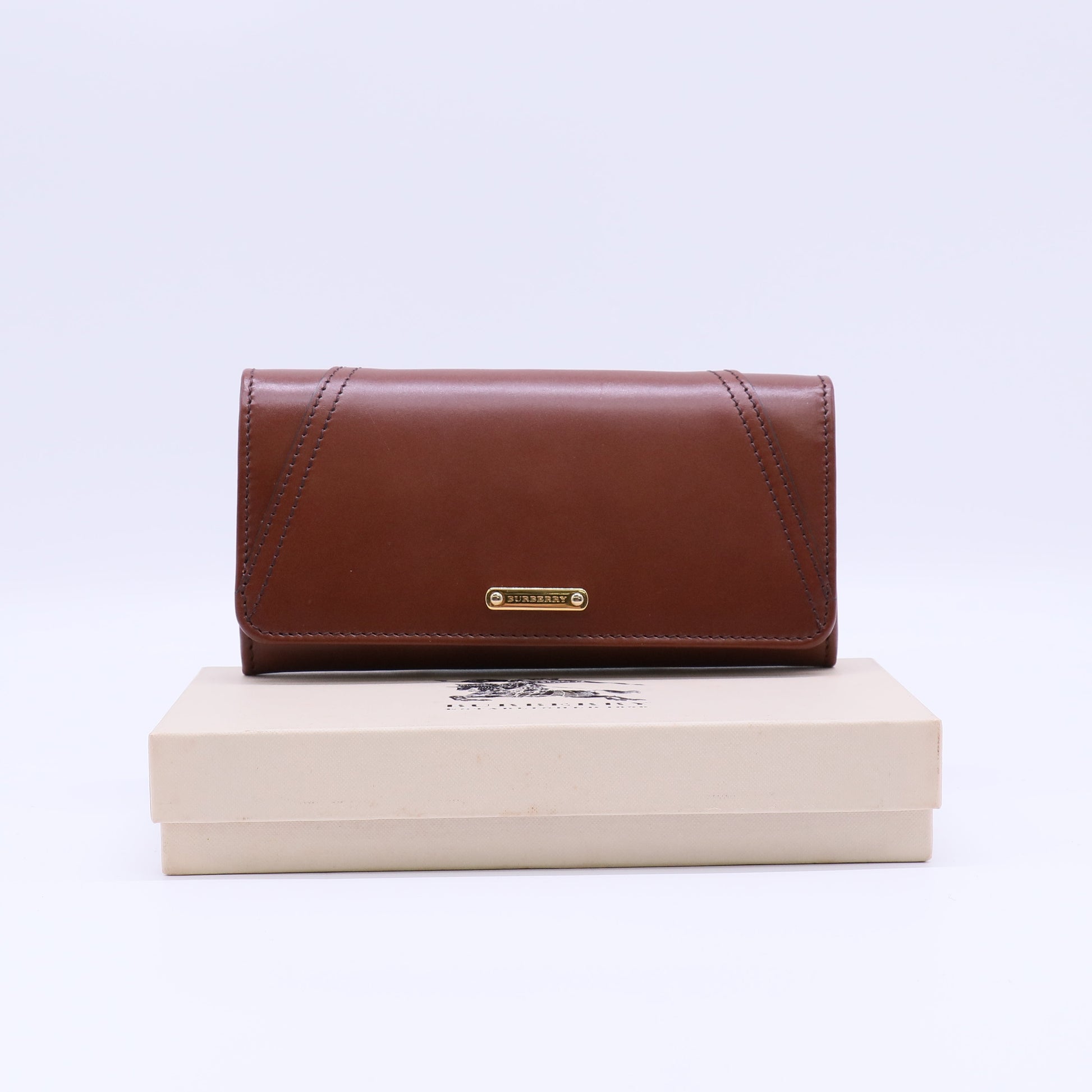 Burberry Logo Wallet Printed Leather twins W21699