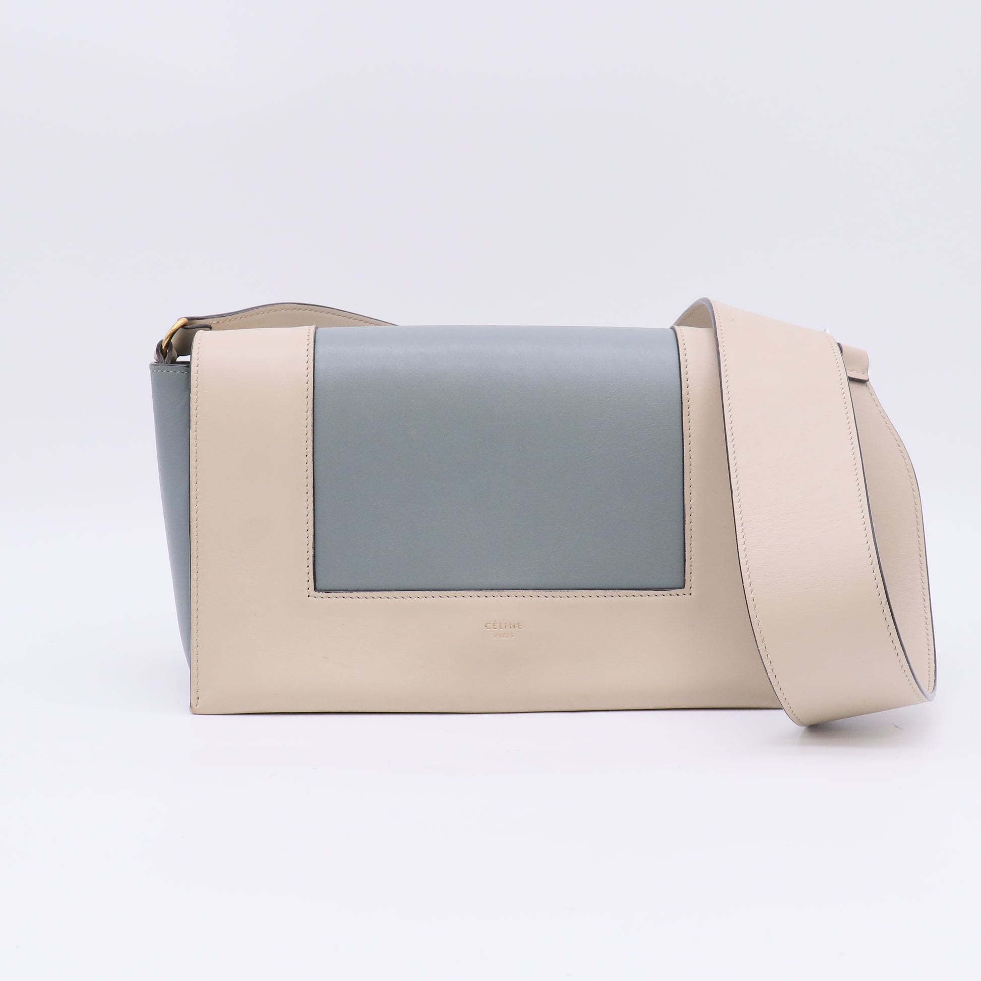Celine Frame Shoulder Bag Leather Medium Twins LDZ544