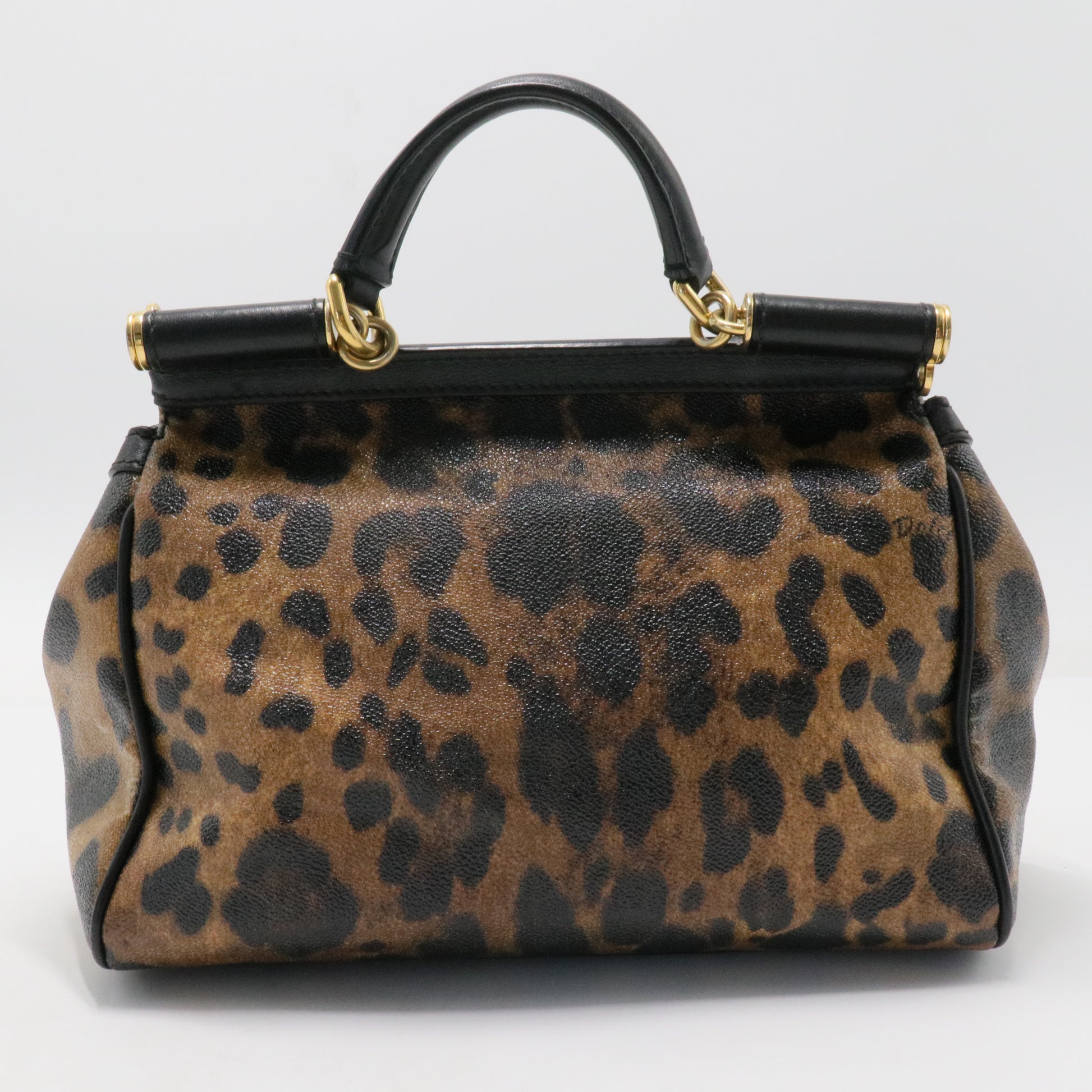 Miss Sicily Leopard Print Handle Bag