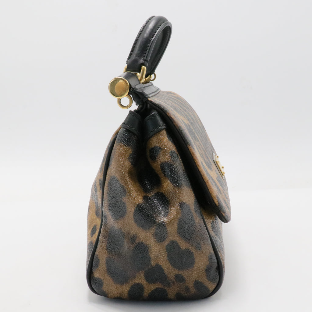 Miss Sicily Leopard Print Handle Bag