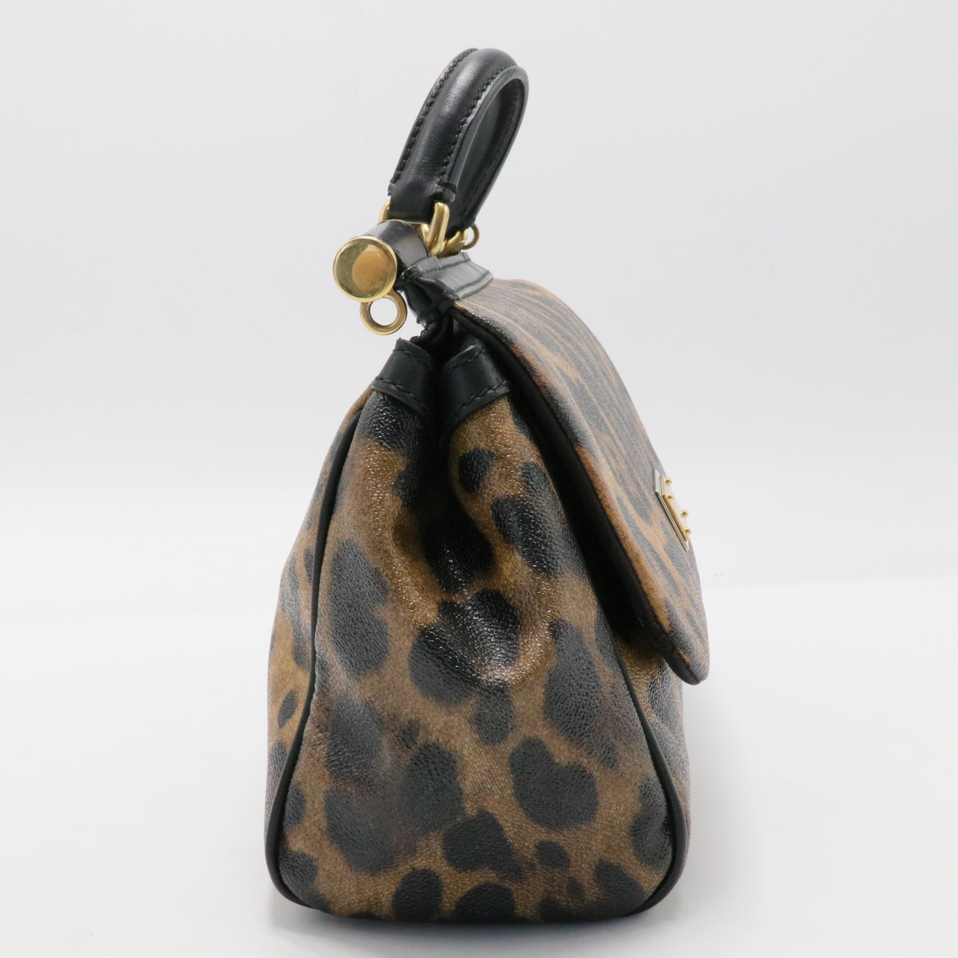 Miss Sicily Leopard Print Handle Bag