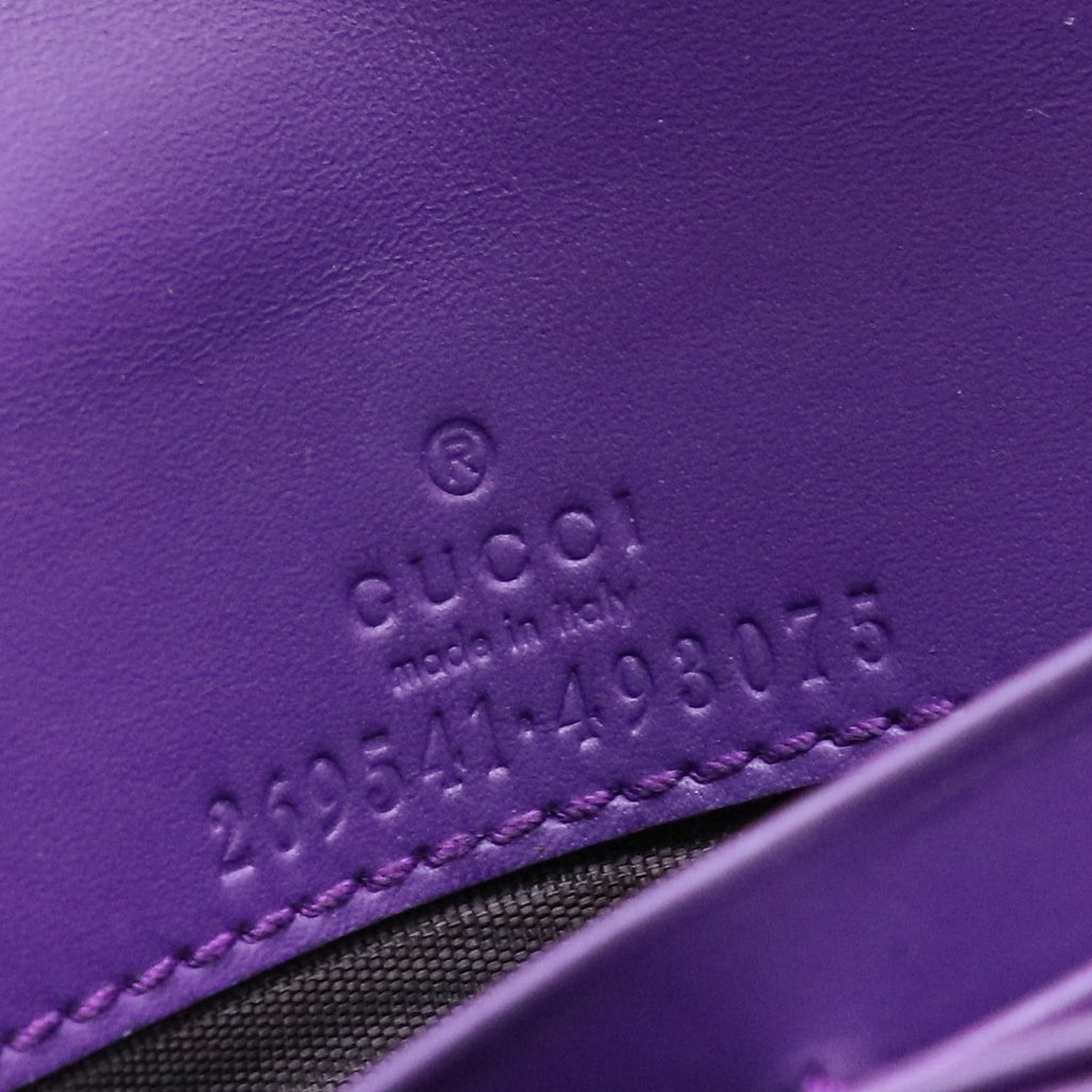 Soft Microguccissima Dice Chain Wallet