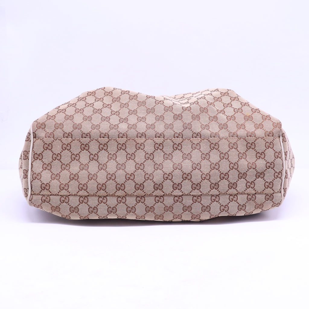 GG Canvas and Leather Large Sukey Tote B20842
