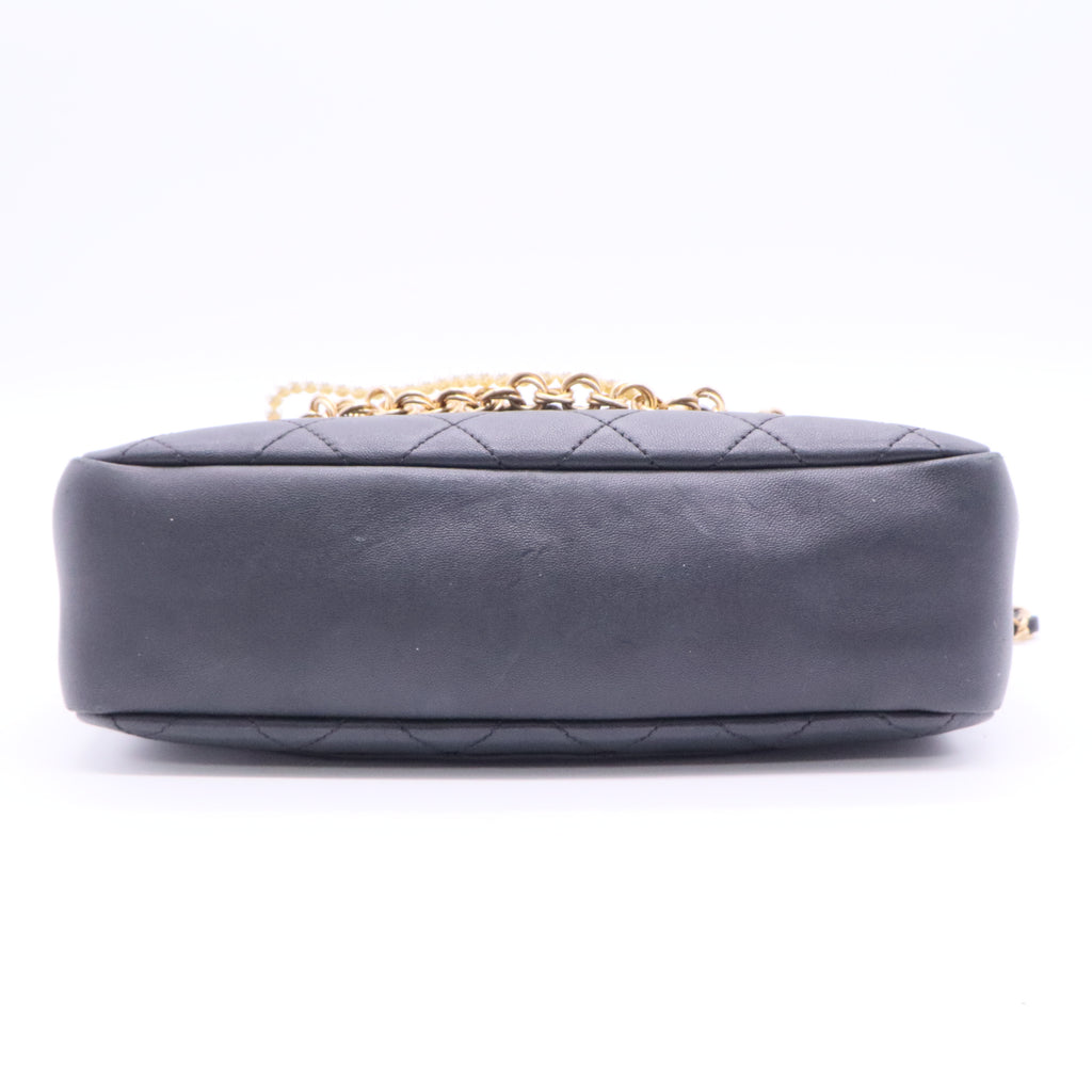 Lambskin Quilted All About Chains Camera Bag Black LDJ2122 twins