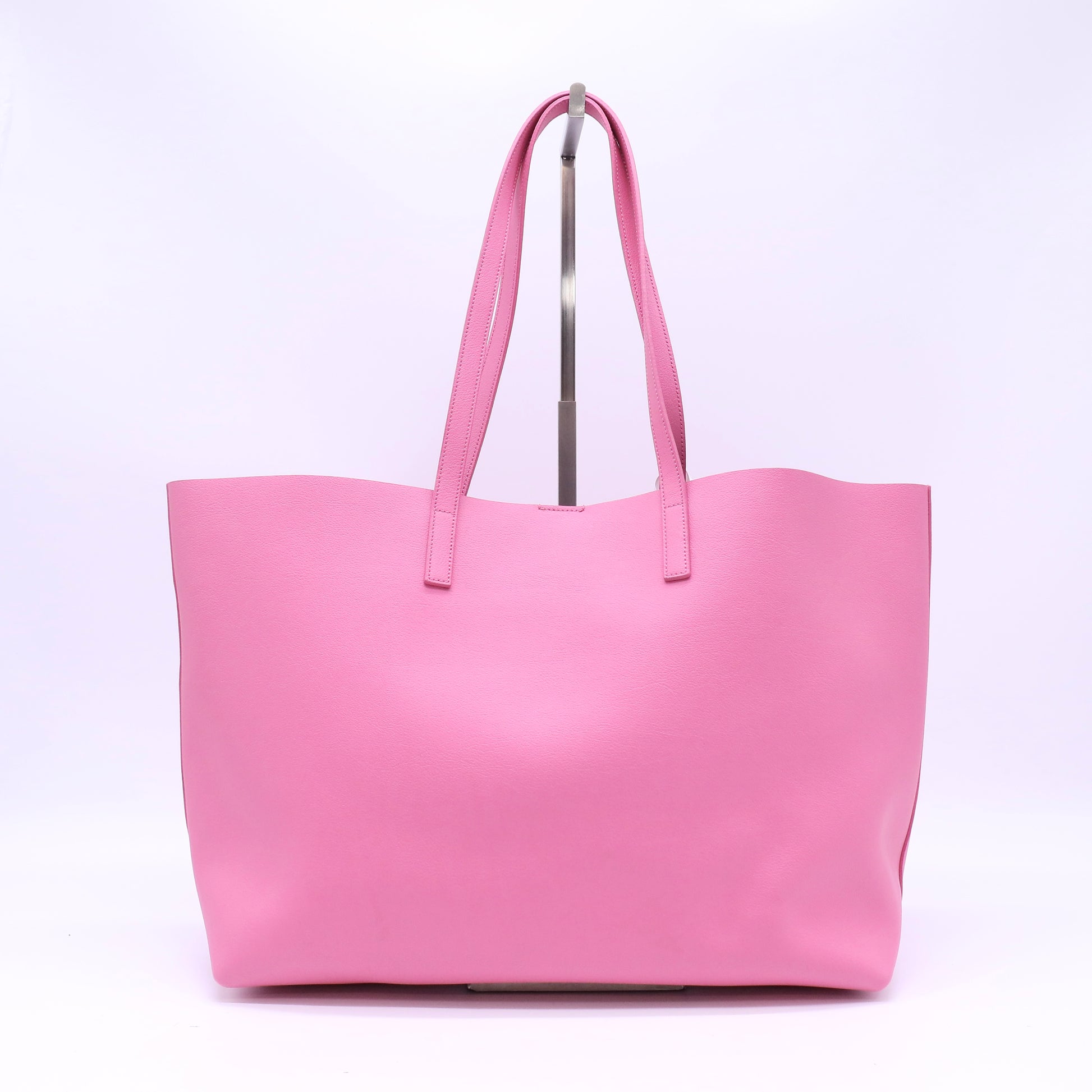 Fuchsia Leather  Shopping Tote Bag Twins B22627