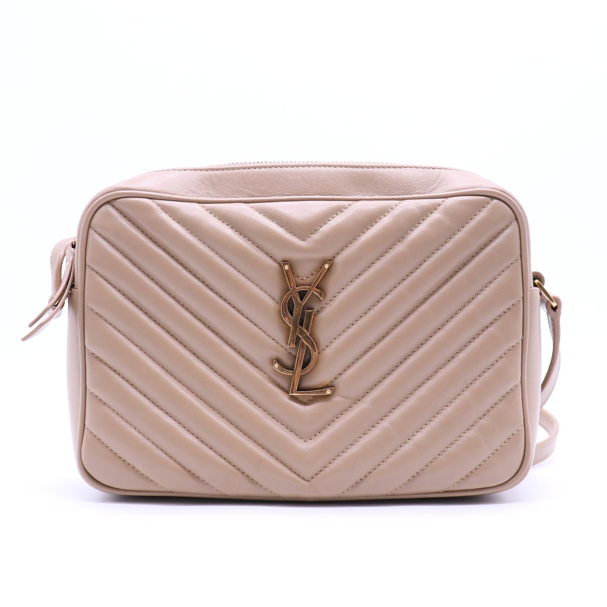 Calfskin Matelasse Monogram Lou Camera Bag Washed Light