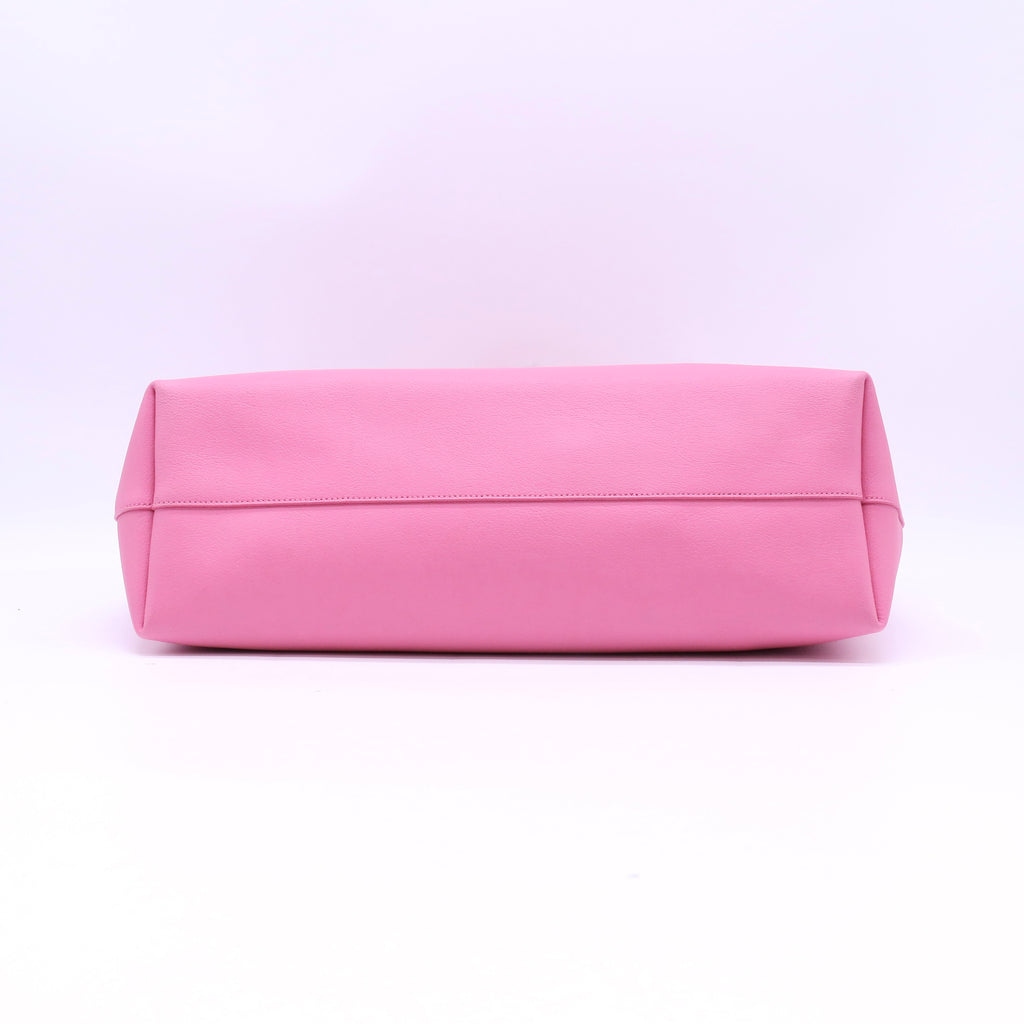 Fuchsia Leather  Shopping Tote Bag Twins B22627