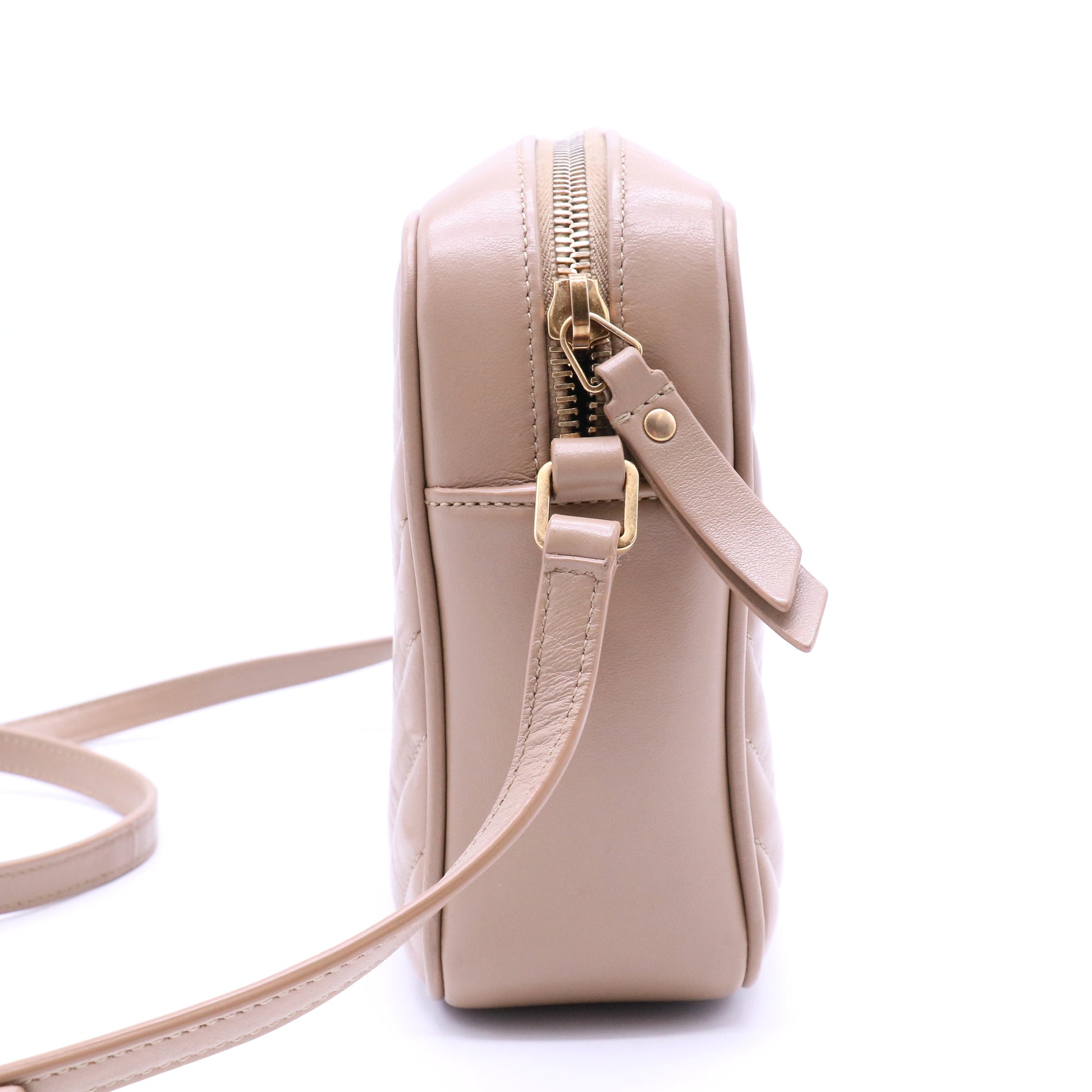 Calfskin Matelasse Monogram Lou Camera Bag Washed Light