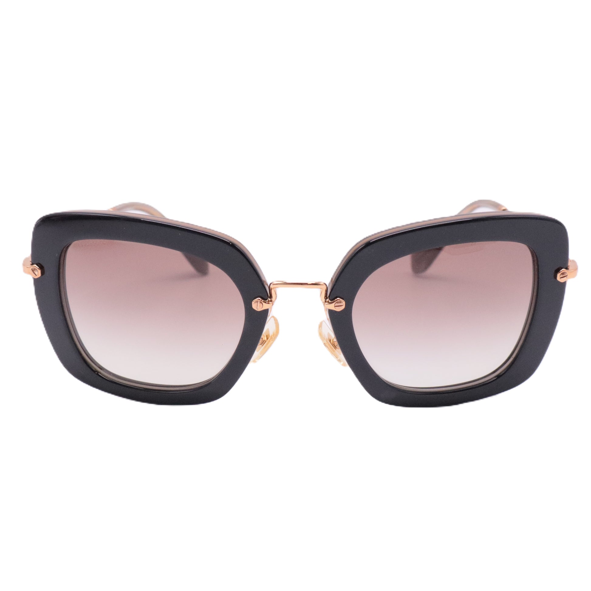 Havana/Gold Gradient Square Sunglasses