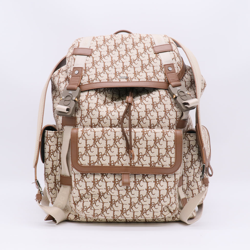 Christian Dior x Cactus Jack Hit the Road Backpack Printed Canvas with Leather twins LDZ545