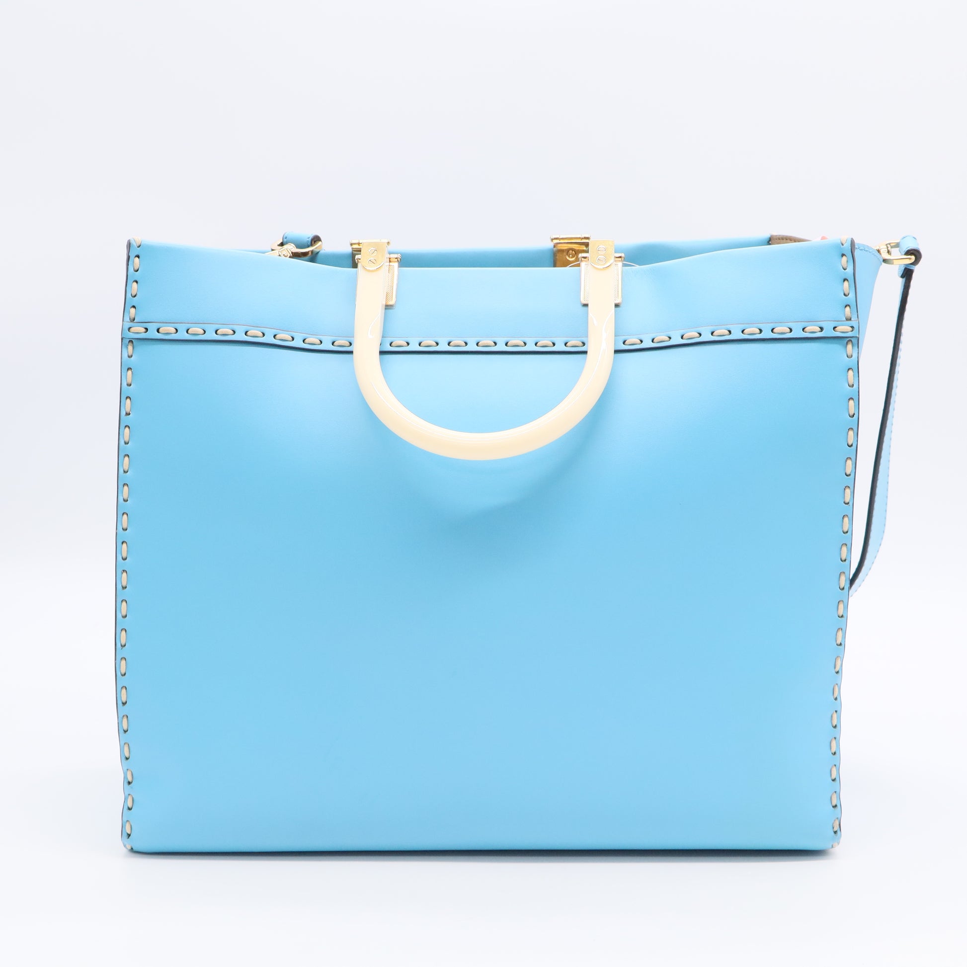 Fendi Sunshine Shopper Tote Leather Medium Twins