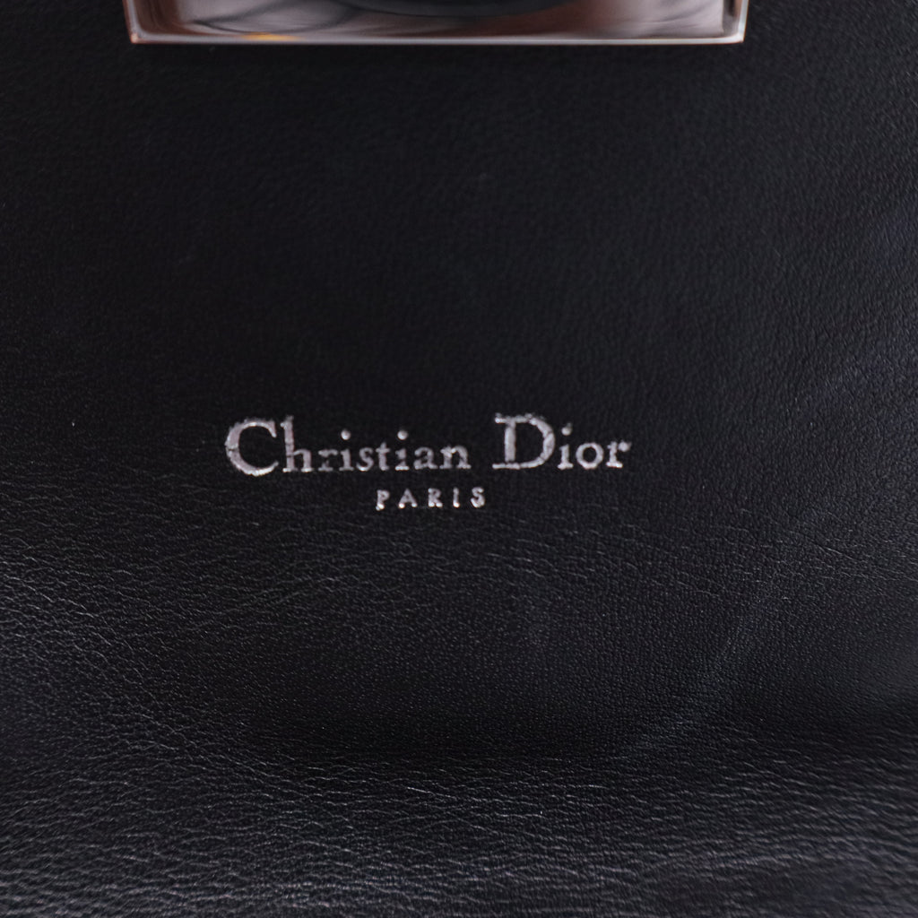 Black Cannage Quilted Patent Leather Miss Dior Promenade Crossbody Clutch Bag Twins